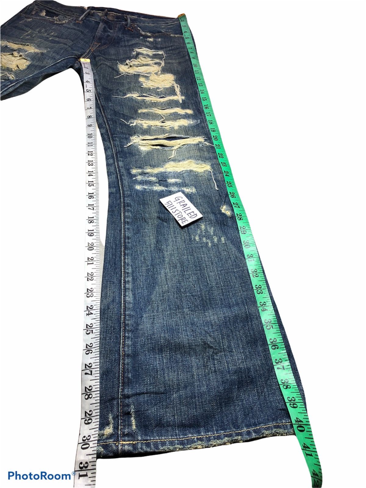 Abercrombie & Fitch FLARED⚡️⚡️RIPPED DISTRESSED DENIM Size US 30 / EU 46 - 10 Thumbnail