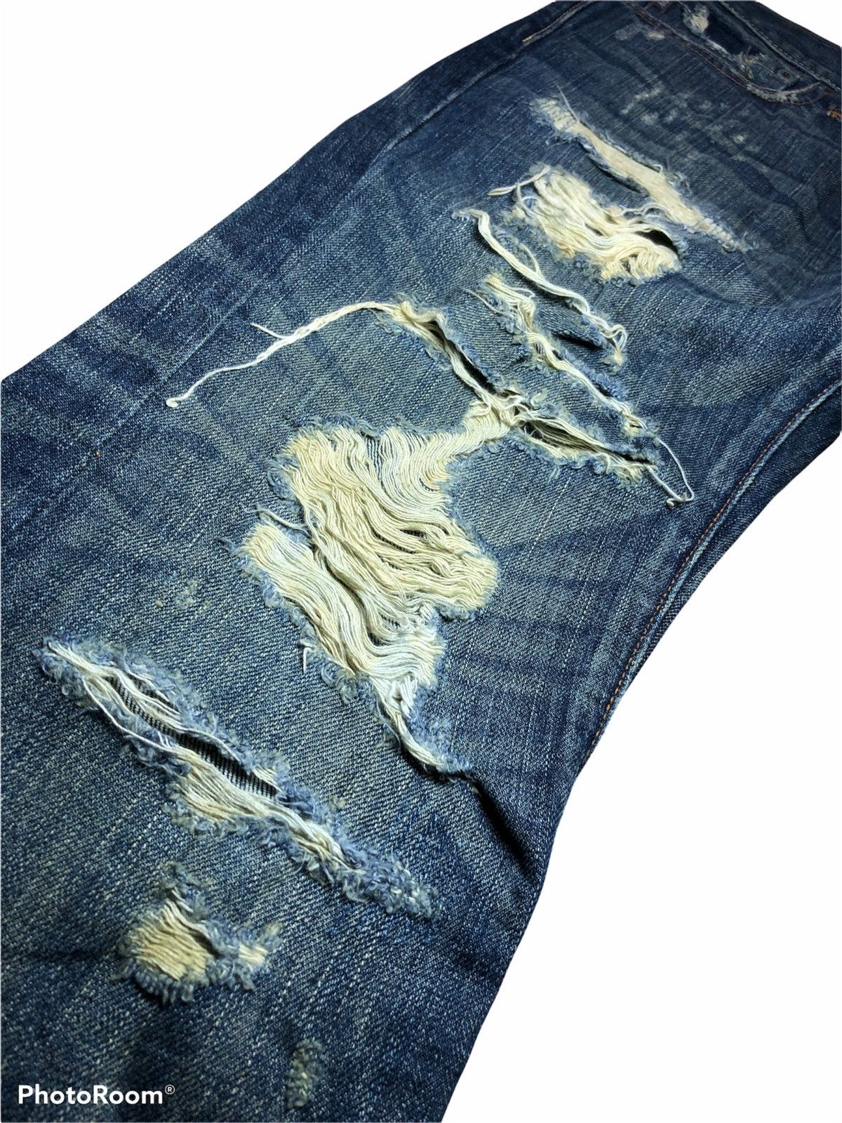 Abercrombie & Fitch FLARED⚡️⚡️RIPPED DISTRESSED DENIM Size US 30 / EU 46 - 4 Thumbnail