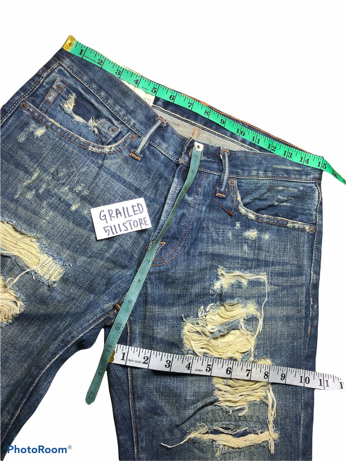 Abercrombie & Fitch FLARED⚡️⚡️RIPPED DISTRESSED DENIM Size US 30 / EU 46 - 9 Thumbnail