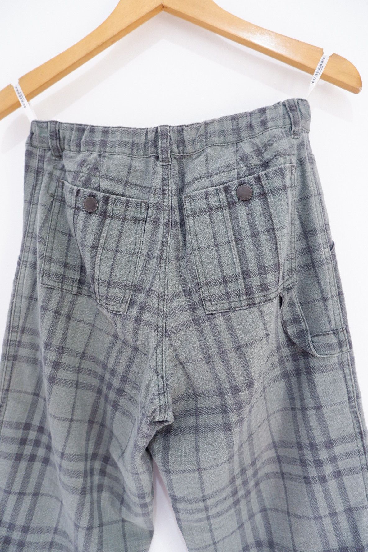 Burberry × Vintage Vintage Burberry Green Nova Check Pants Size US 28 / EU 44 - 4 Thumbnail