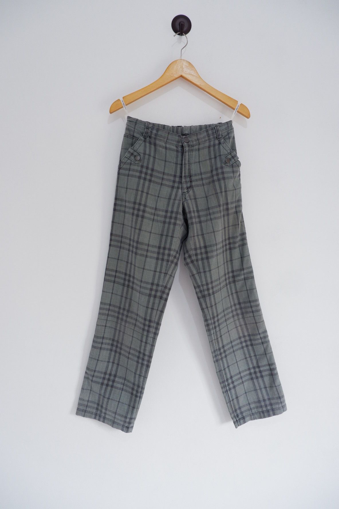 Vintage Burberry Green Nova Check Pants