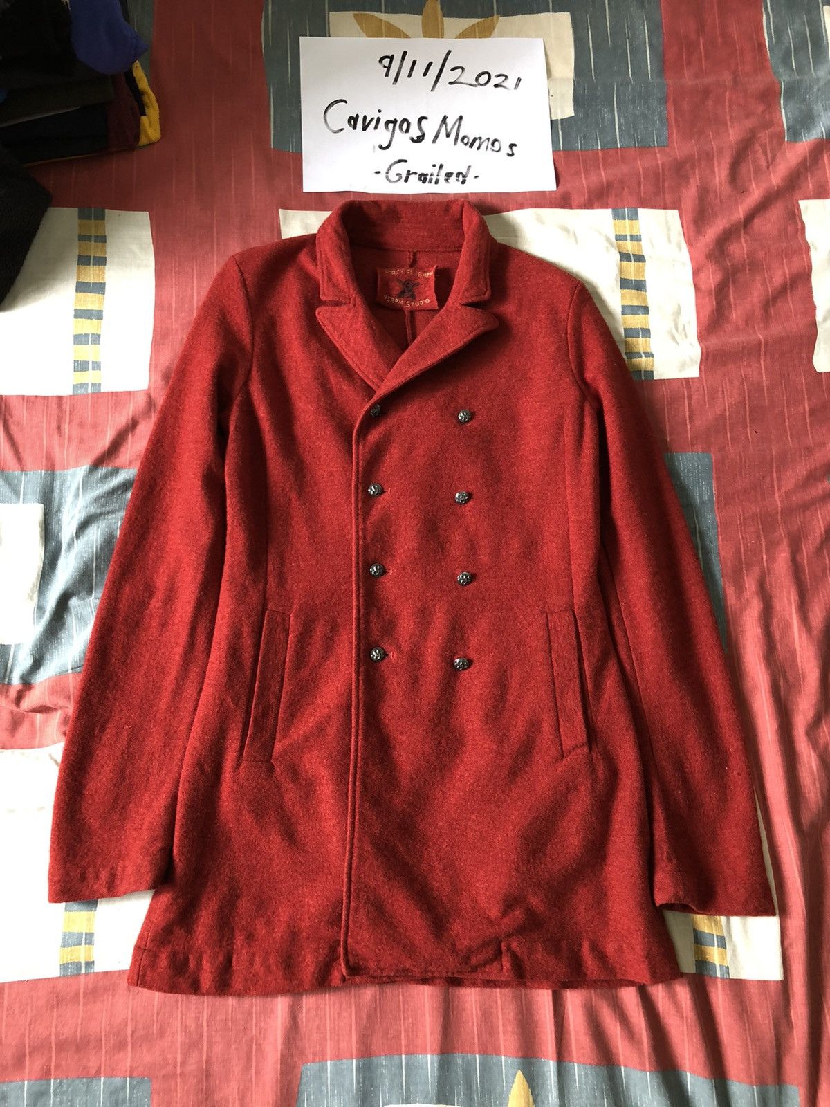 45rpm × Japanese Brand × Vintage Vintage 45rpm Rare Red Wool Long Coat Size US S / EU 44-46 / 1 - 8 Thumbnail