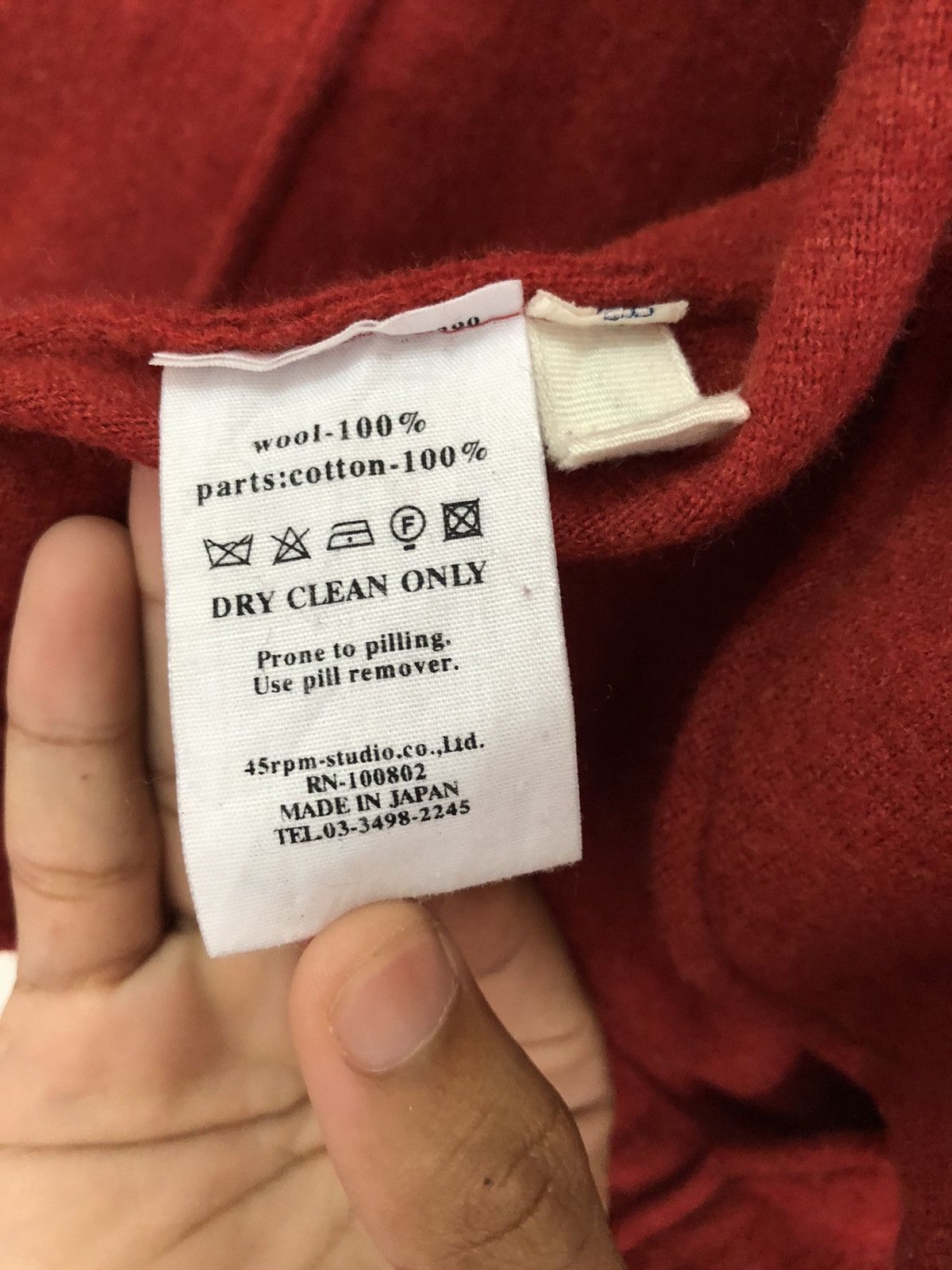 45rpm × Japanese Brand × Vintage Vintage 45rpm Rare Red Wool Long Coat Size US S / EU 44-46 / 1 - 9 Thumbnail