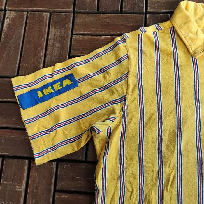 Ikea IKea Work Wear Vertical Stripe Polo Shirt | Grailed