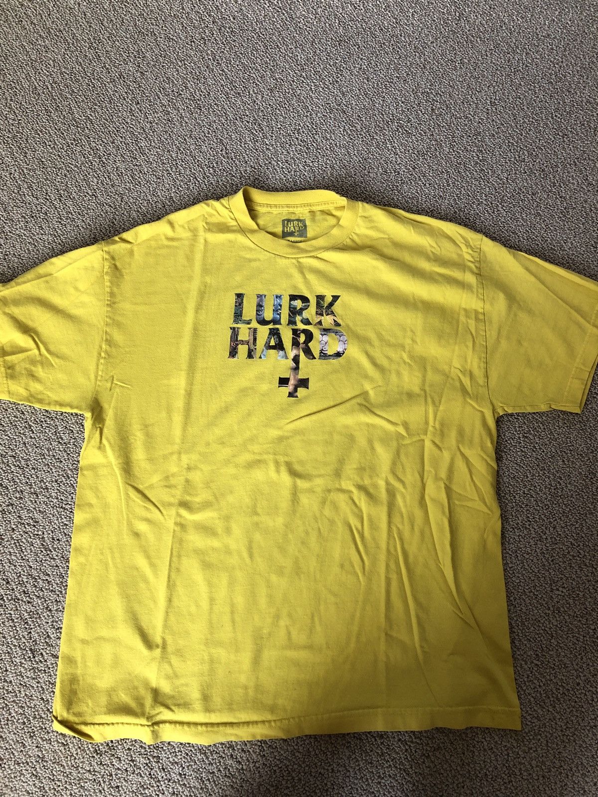 Lurk Hard Lurk hard upside down cross t shirt | Grailed