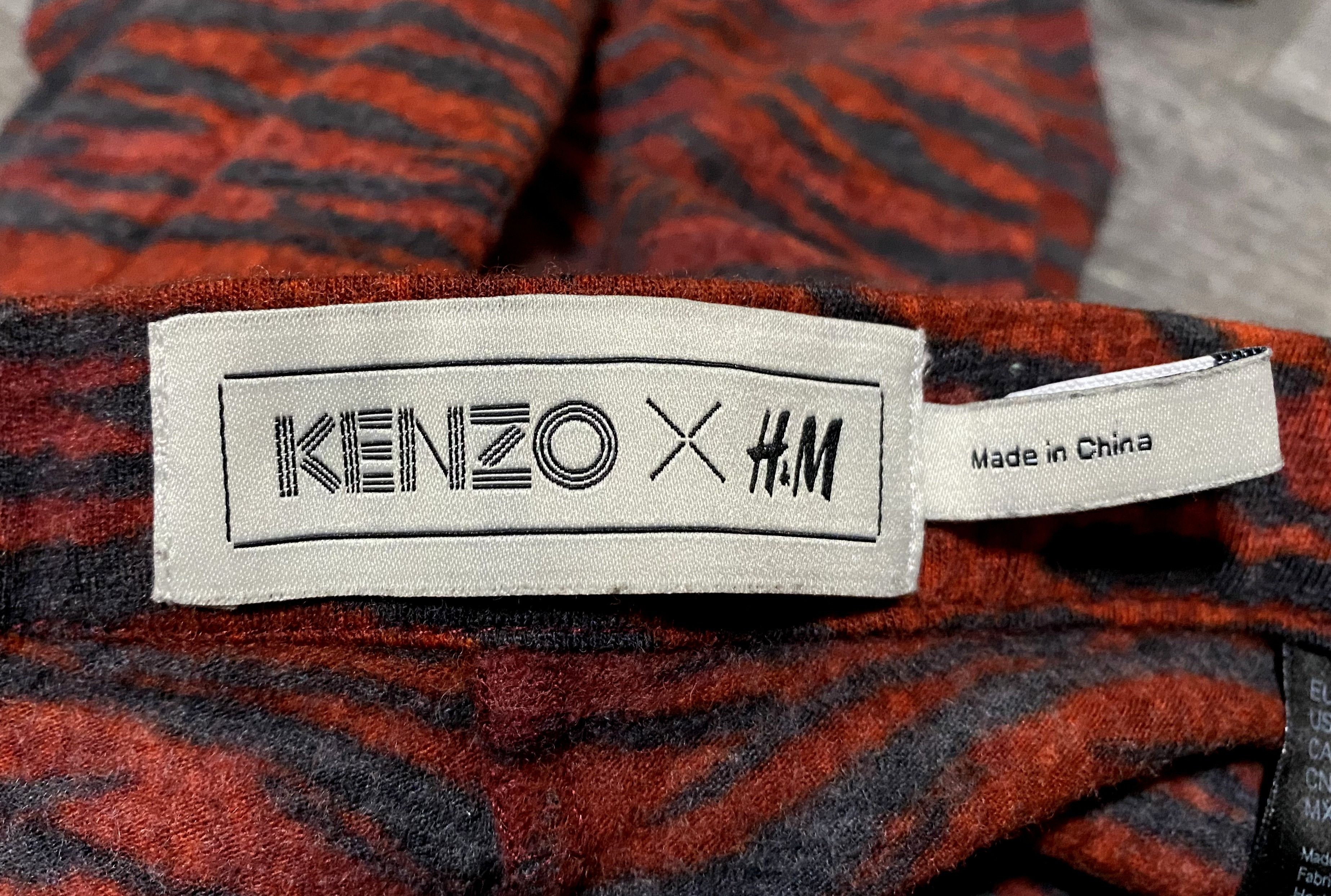H&M × Kenzo Kenzo Paris Zebra Printed Wool Zip Leggings Pants Trousers Size US 27 - 10 Thumbnail