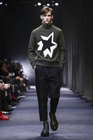 Leather Pop-art star neoprene sweatshirt