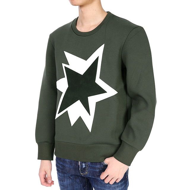Neil Barrett Leather Pop-art star neoprene sweatshirt Size US S / EU 44-46 / 1 - 4 Thumbnail