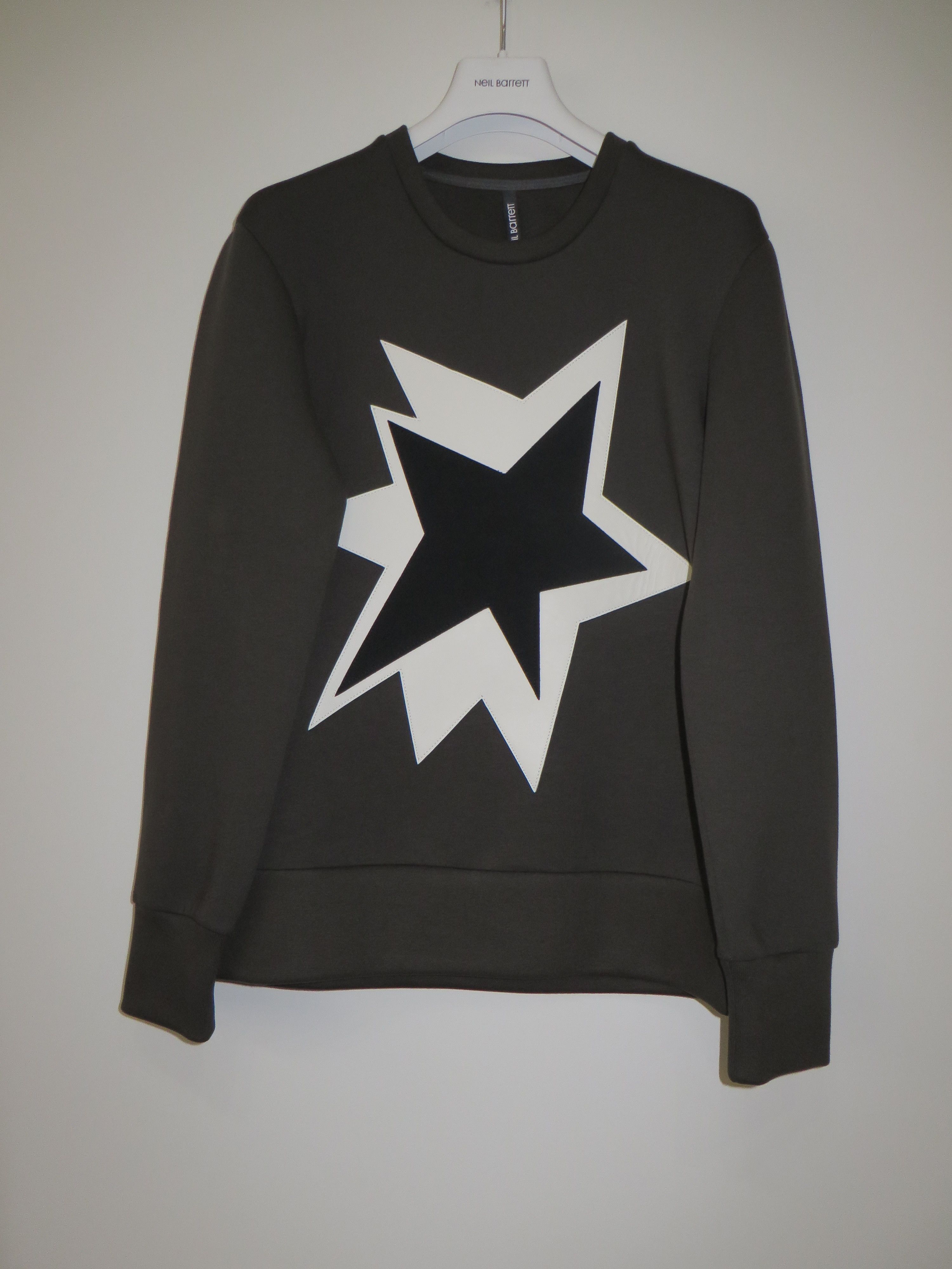 Neil Barrett Leather Pop-art star neoprene sweatshirt Size US S / EU 44-46 / 1 - 3 Thumbnail