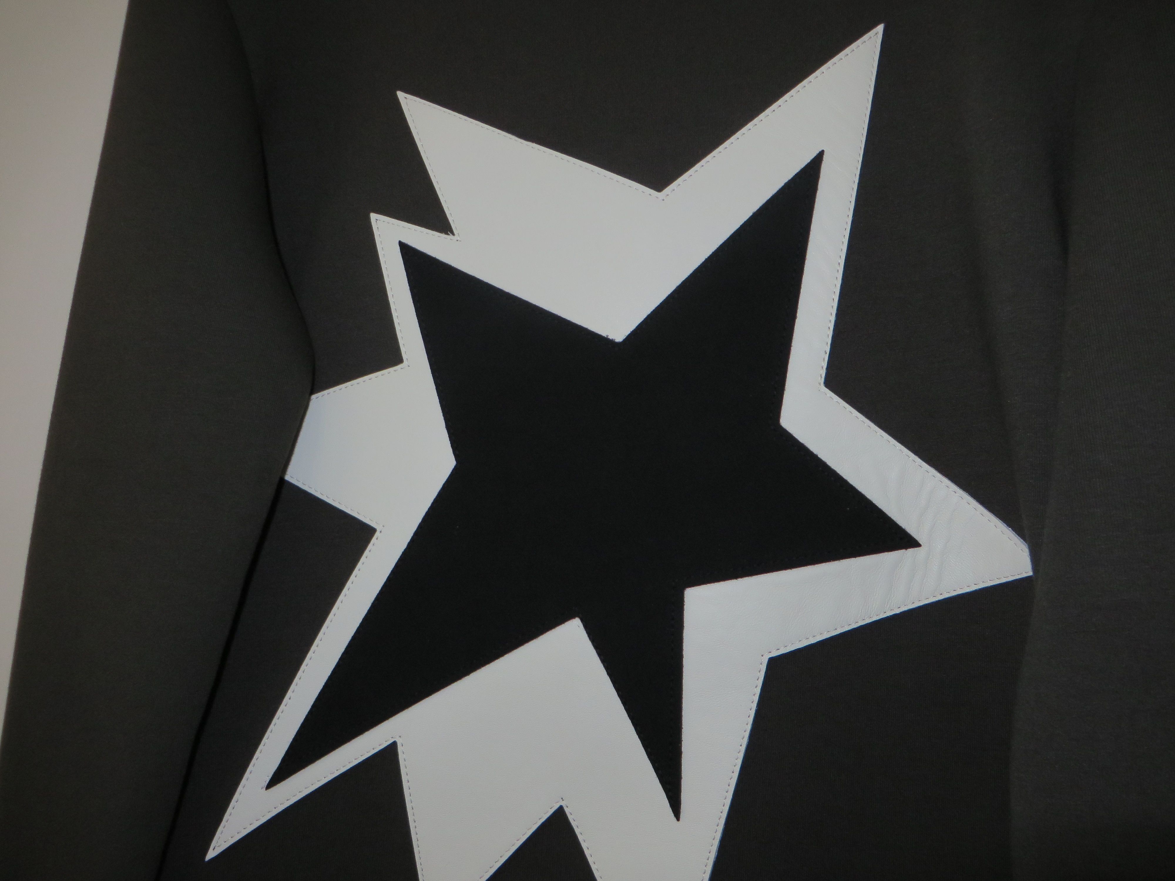 Neil Barrett Leather Pop-art star neoprene sweatshirt Size US S / EU 44-46 / 1 - 8 Thumbnail