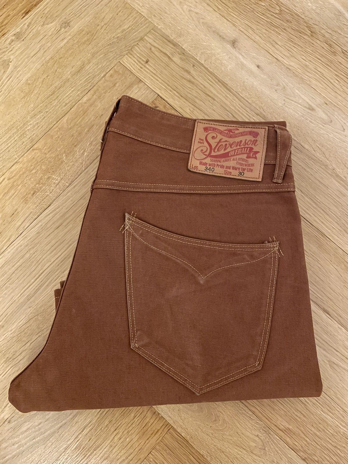 Calistoga Brown Selvedge Duck Pants Size 30 - Fits 33
