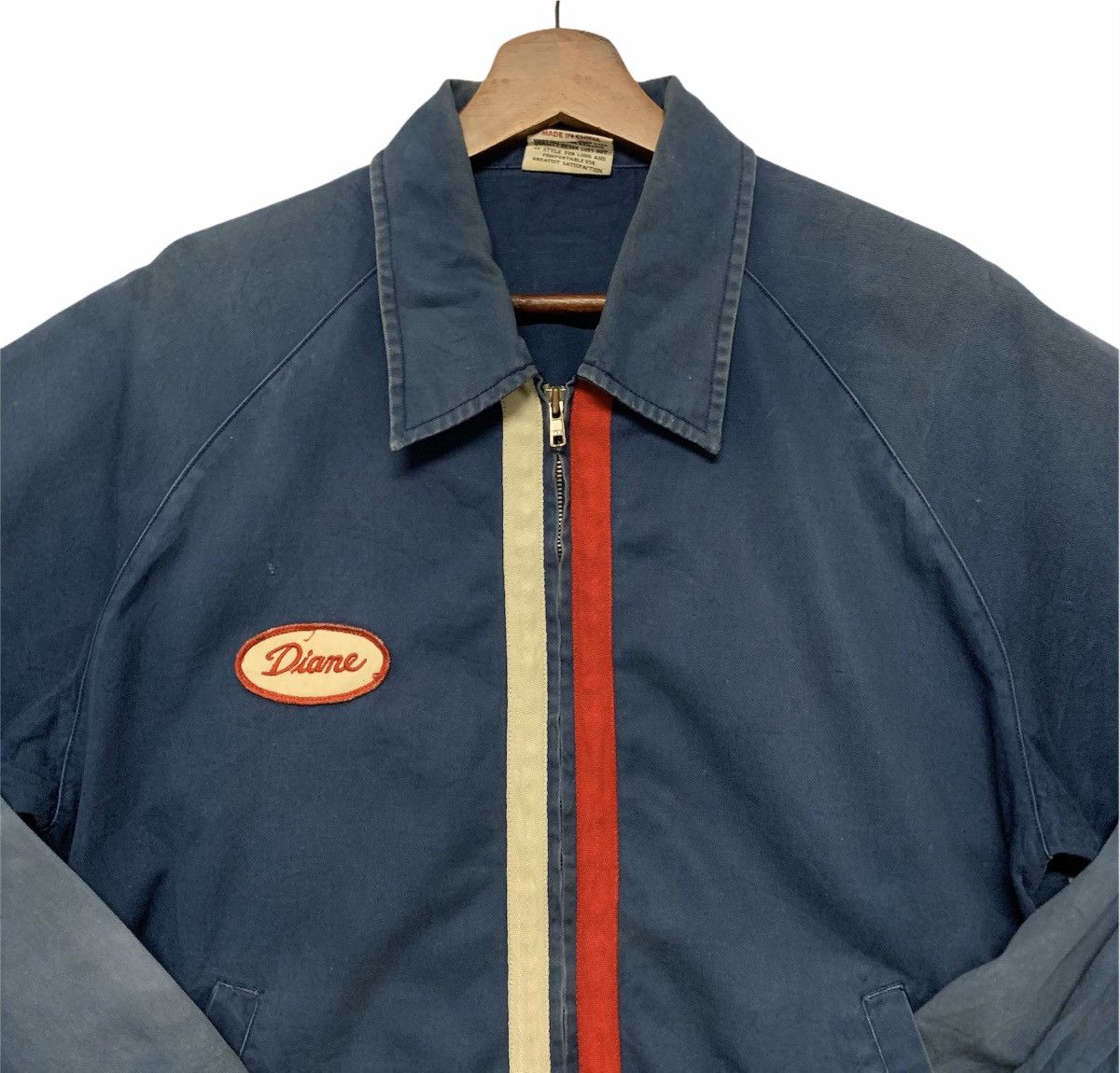 Vintage Vintage 80’s Embroidery Workwear Zip Ups Faded RARE Jacket Size US L / EU 52-54 / 3 - 6 Thumbnail