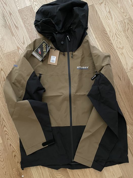 Stussy STUSSY GORE-TEX WADING SHELL SOLID JACKET BROWN | Grailed