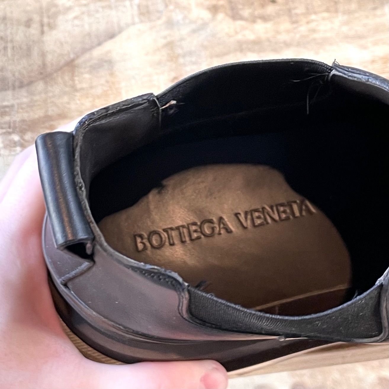 Bottega Veneta Bottega Venetta Black Leather Low Tire Chelsea Boots Size US 10 / EU 43 - 10 Thumbnail