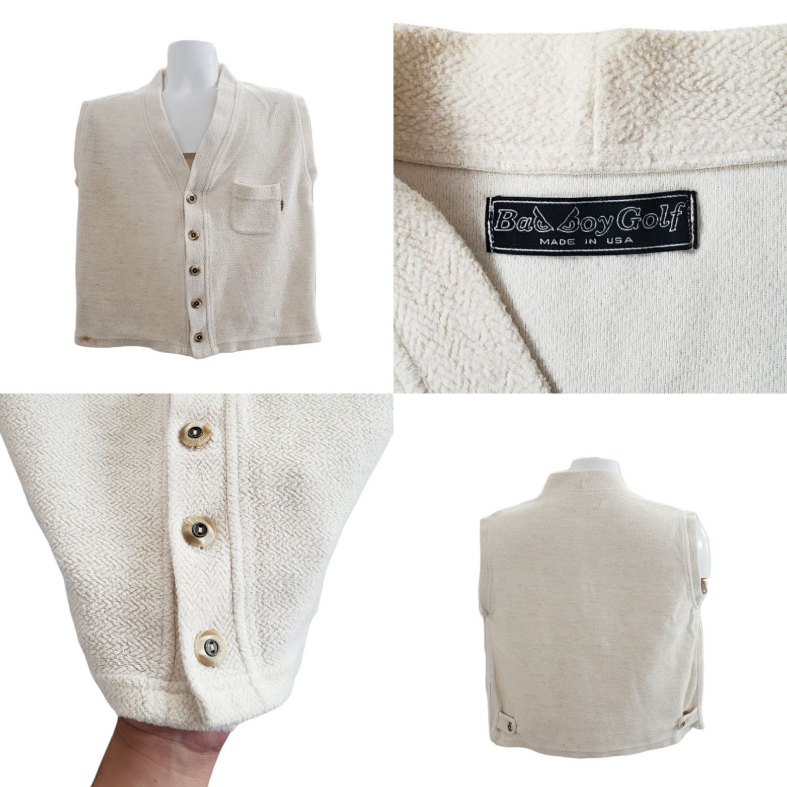 Vintage VTG Rare Bad Boy Golf Fleece Sweater Vest Grailed