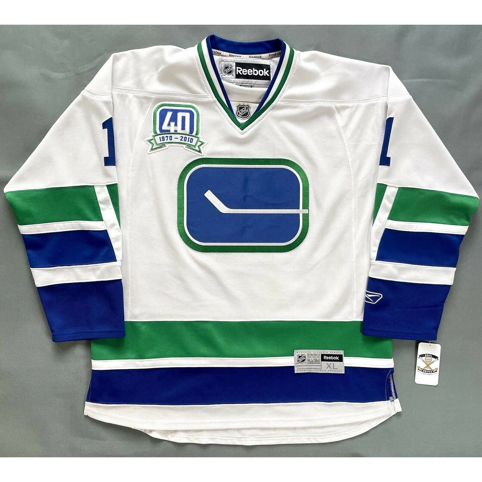 Reebok Vancouver Canucks Roberto Luongo Throwback NHL Hockey Jersey ...