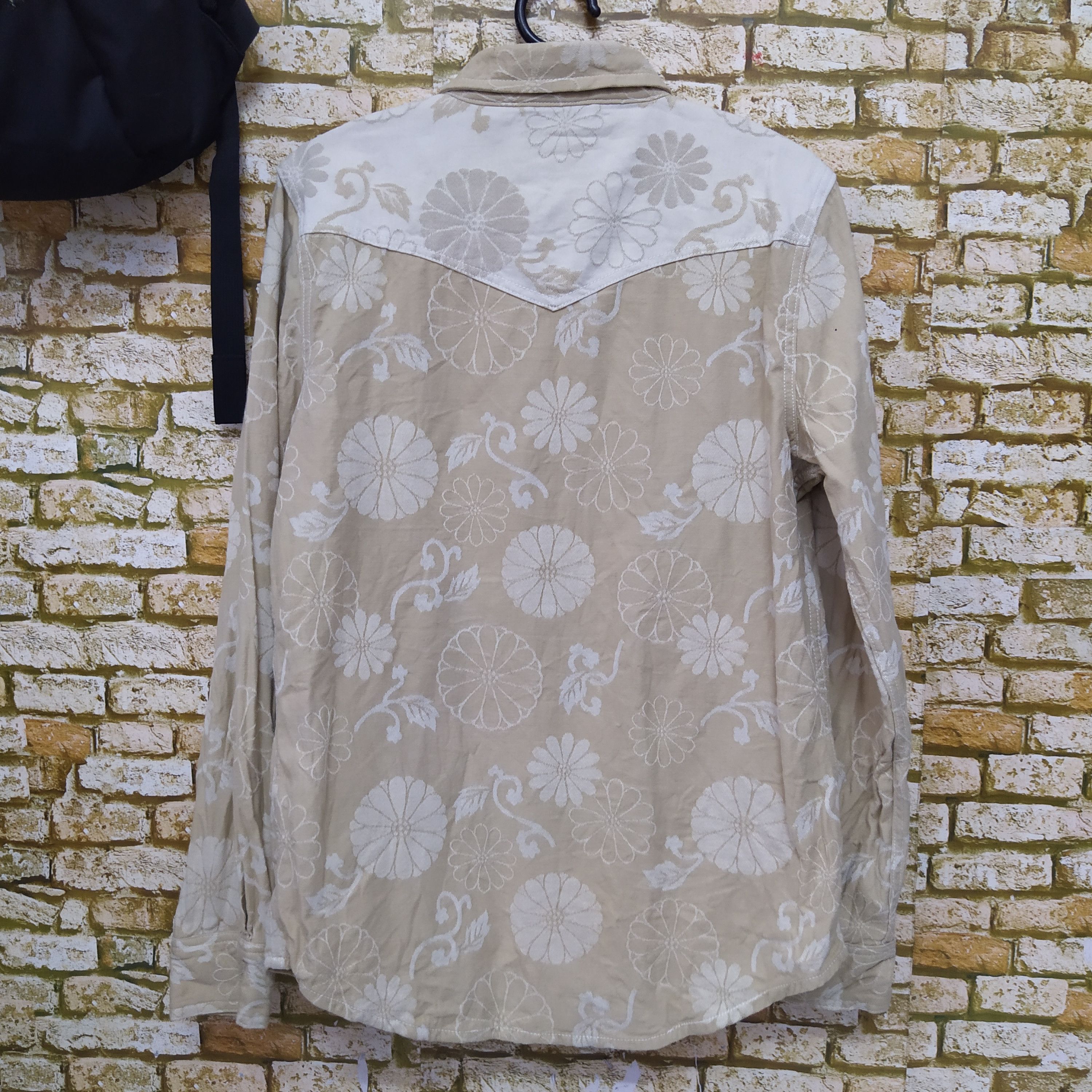 Japanese Brand ORIENTAL SASHIKO JAPANESE CULTWESTERN BUFFALO SHIRT (D360) Size US L / EU 52-54 / 3 - 7 Thumbnail