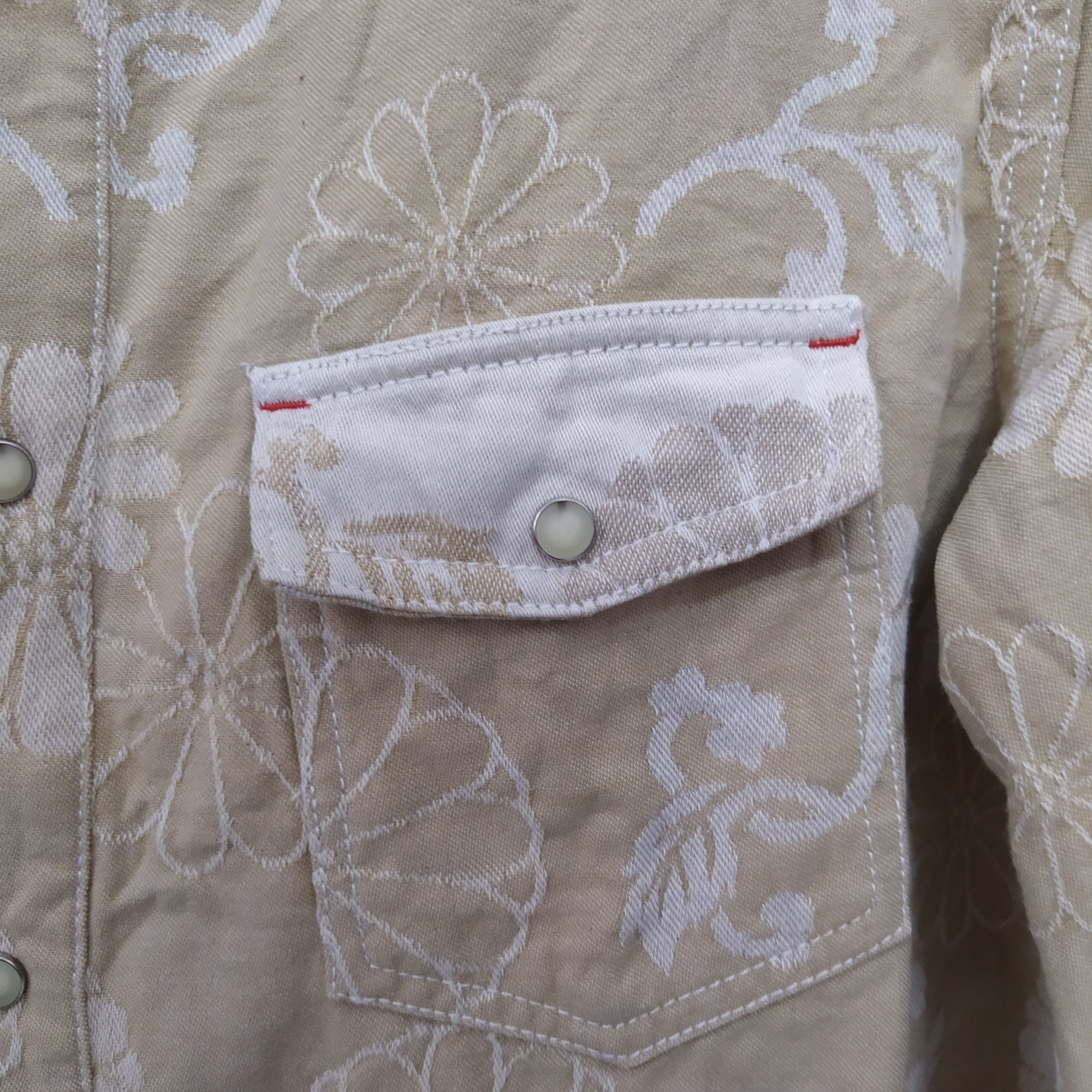 Japanese Brand ORIENTAL SASHIKO JAPANESE CULTWESTERN BUFFALO SHIRT (D360) Size US L / EU 52-54 / 3 - 2 Thumbnail