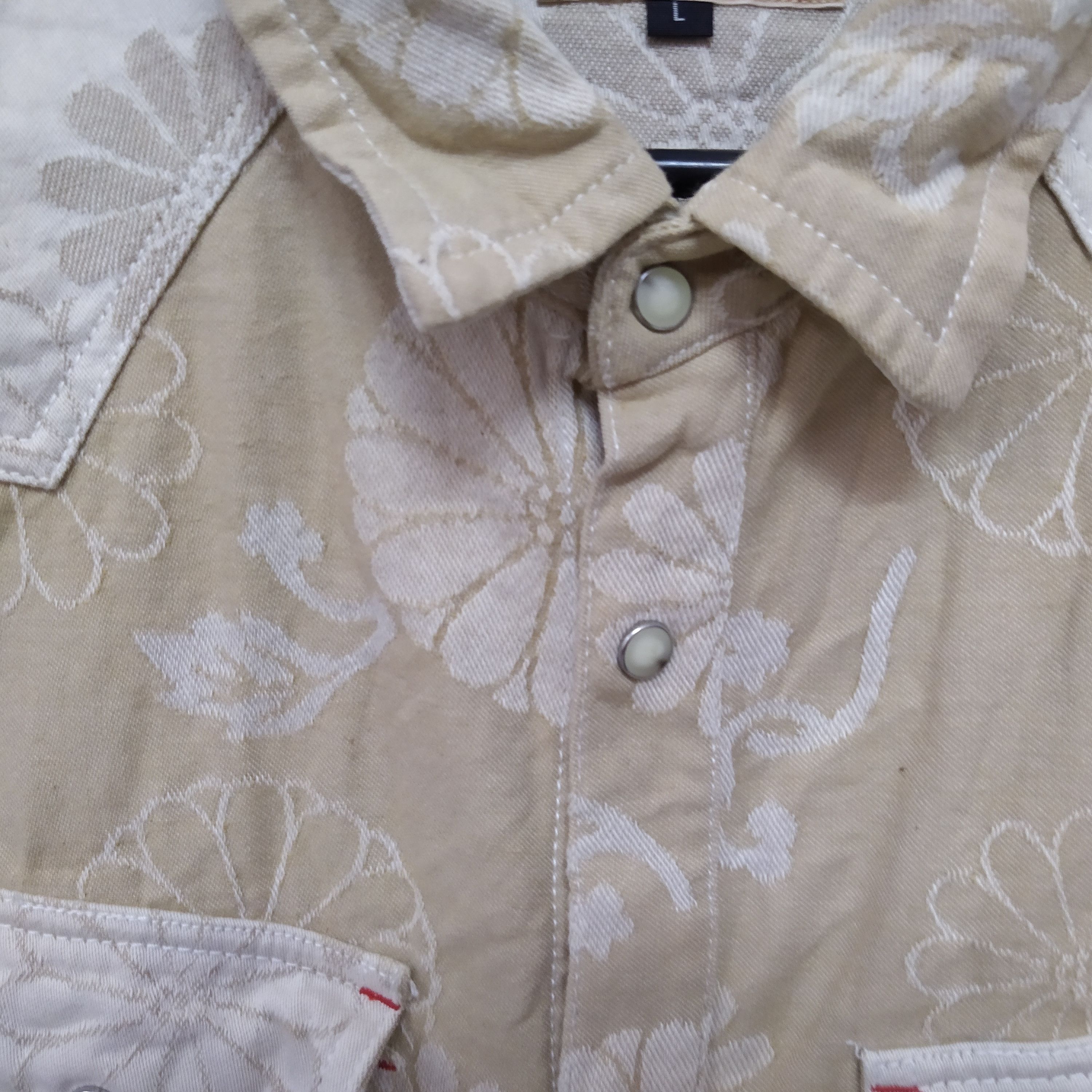 Japanese Brand ORIENTAL SASHIKO JAPANESE CULTWESTERN BUFFALO SHIRT (D360) Size US L / EU 52-54 / 3 - 4 Thumbnail