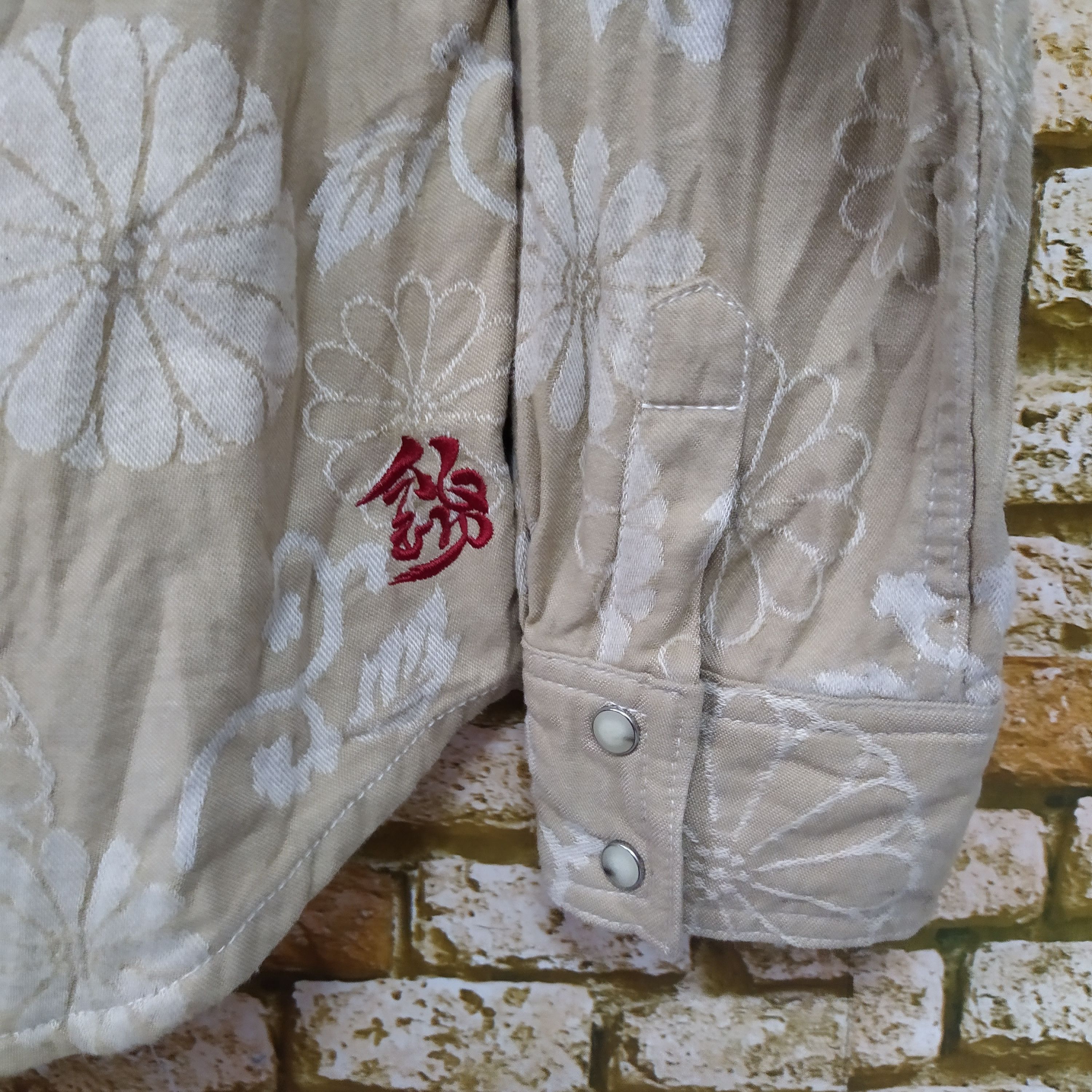 Japanese Brand ORIENTAL SASHIKO JAPANESE CULTWESTERN BUFFALO SHIRT (D360) Size US L / EU 52-54 / 3 - 3 Thumbnail