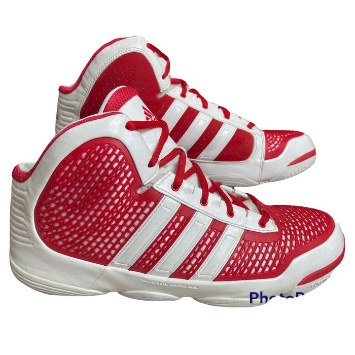 Adidas AdiPrene Basketball Shoes Red White Sneakers | Grailed