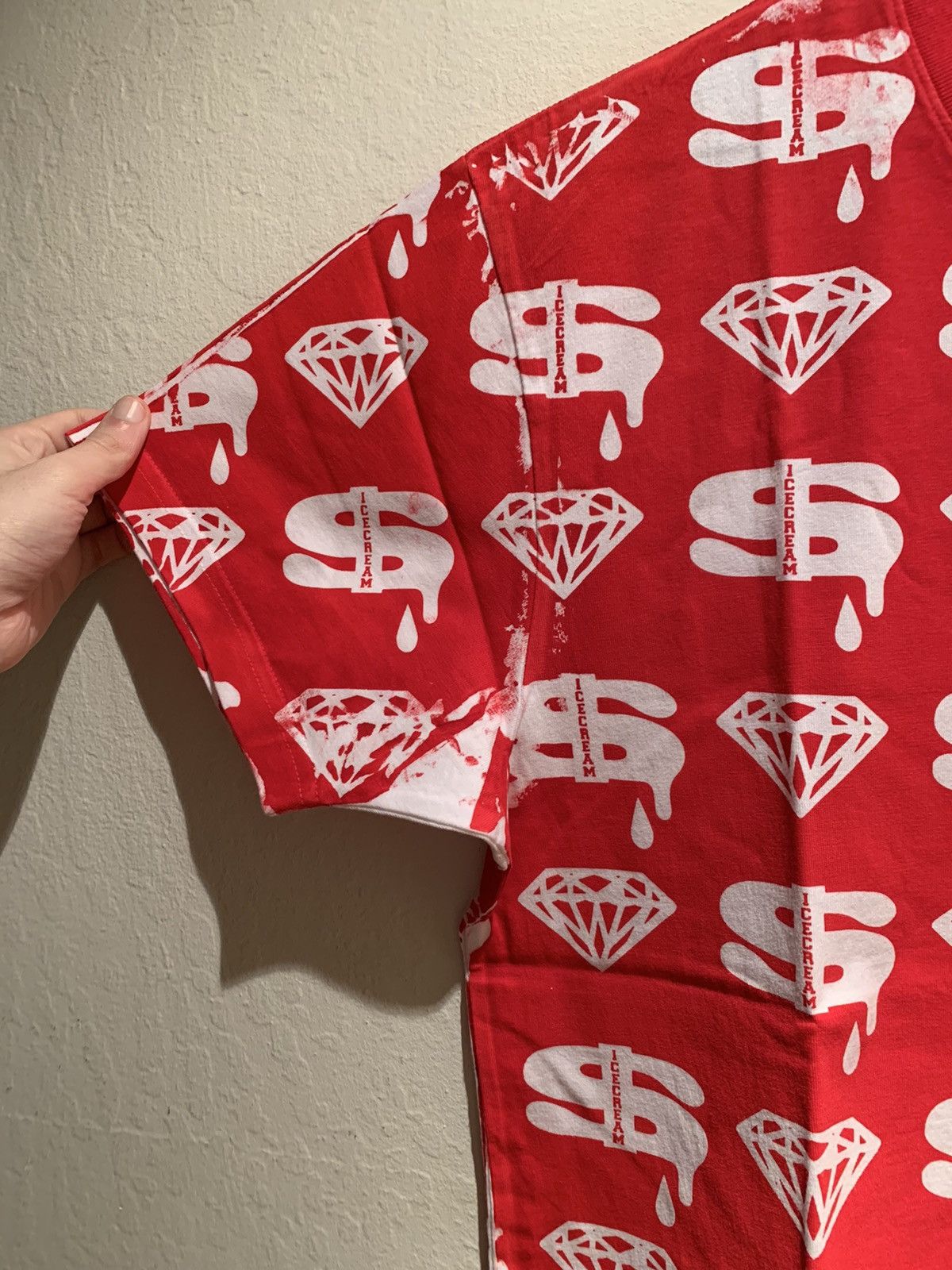 Billionaire Boys Club × Icecream × Pharrell *RARE* Ice Cream BBC Diamond & Dollar Garment Dye Shirt - L Size US L / EU 52-54 / 3 - 4 Thumbnail