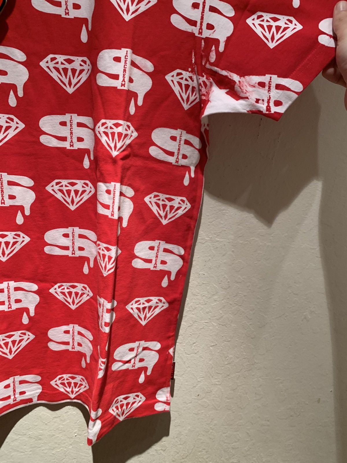 Billionaire Boys Club × Icecream × Pharrell *RARE* Ice Cream BBC Diamond & Dollar Garment Dye Shirt - L Size US L / EU 52-54 / 3 - 5 Thumbnail