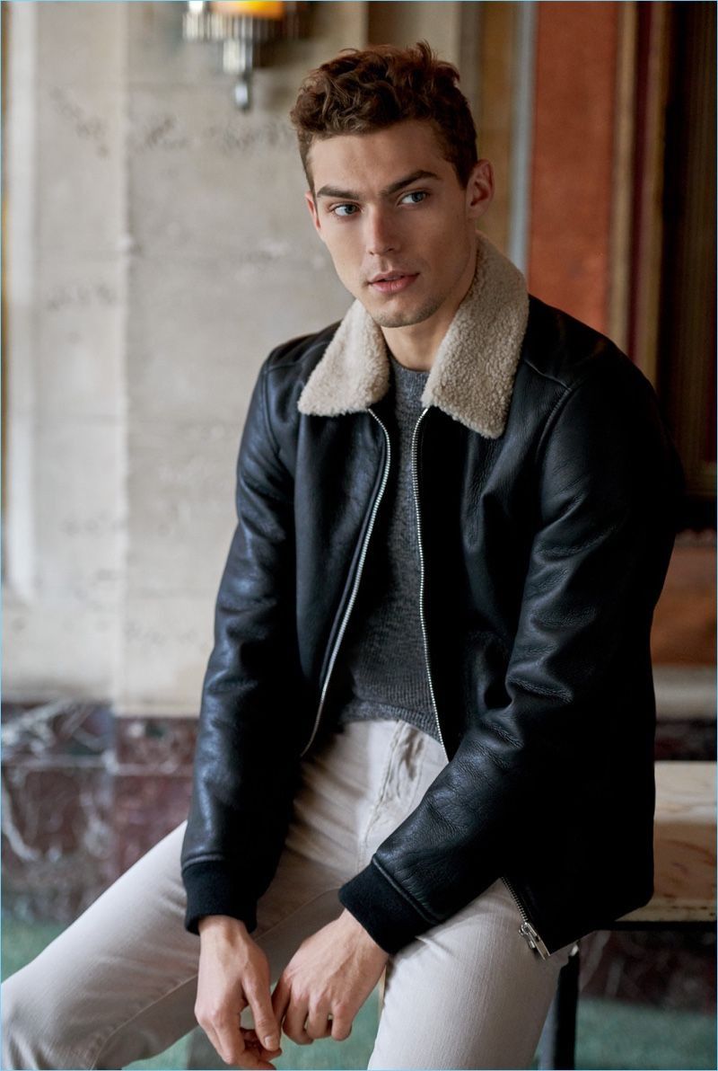 Theory shearling jacket new arrivals