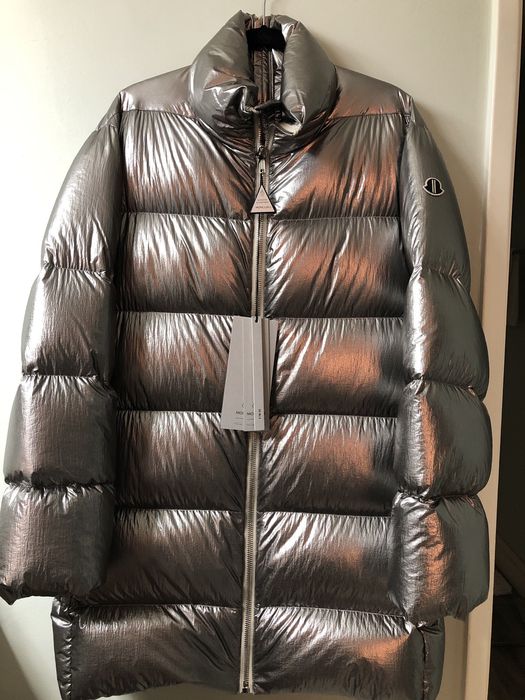 Rick Owens Moncler x Rick Owens Silver Cyclopic Giubbotto - XS/0 | Grailed