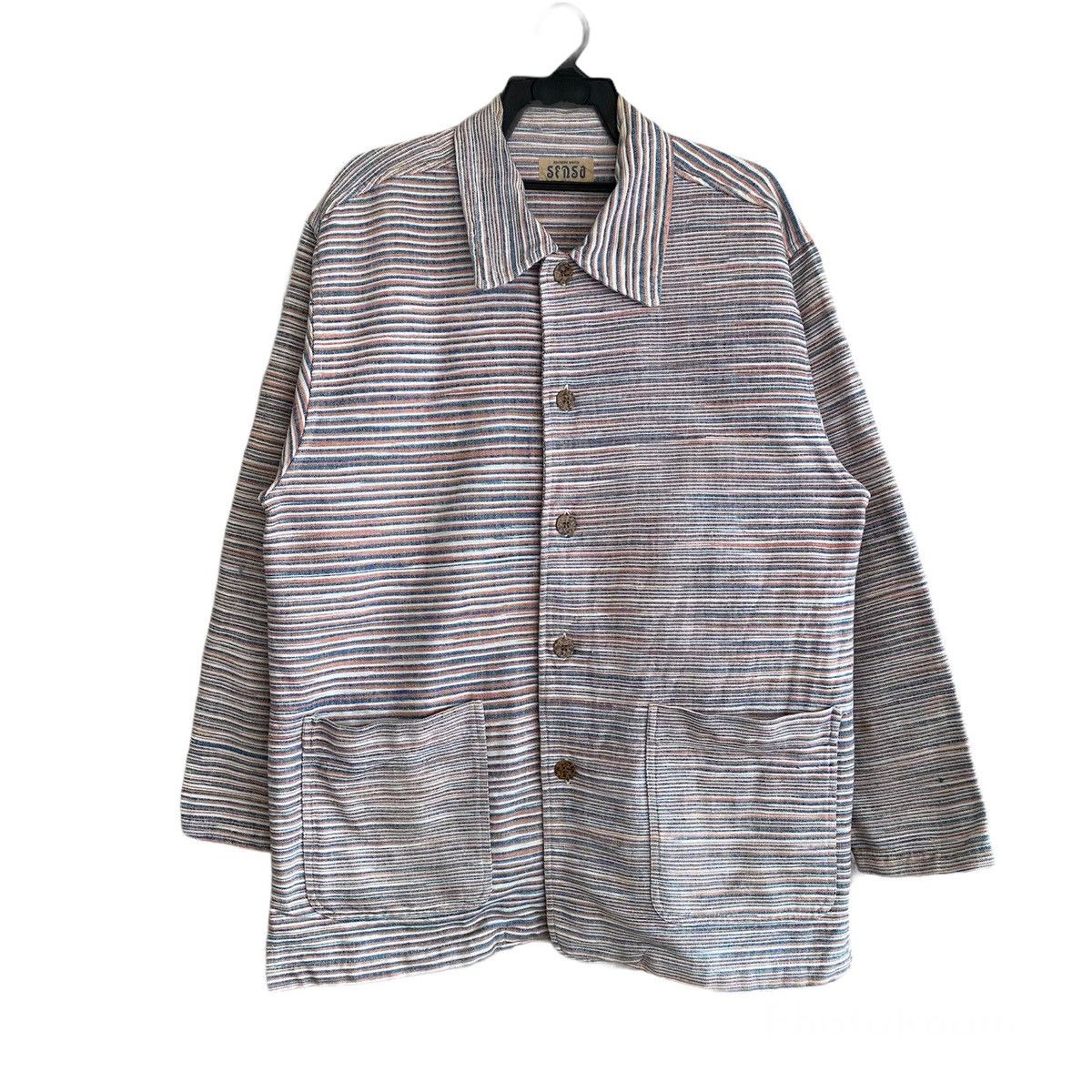 Japanese Brand Japanese Brand Sensa Canvas Chore Jacket Southen Breeze Size US L / EU 52-54 / 3 - 1 Thumbnail
