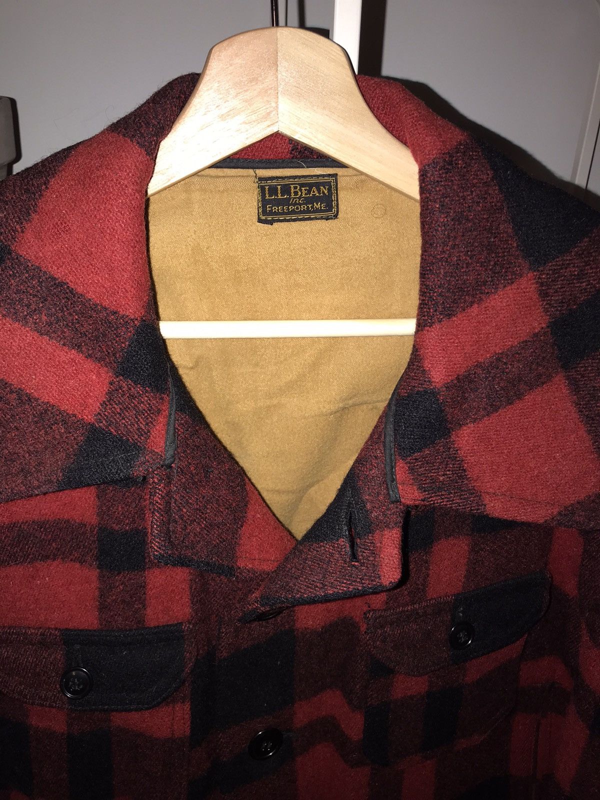 Vintage 1960s L.L Bean flannel Tartan plaid on sale Mackinaw wool