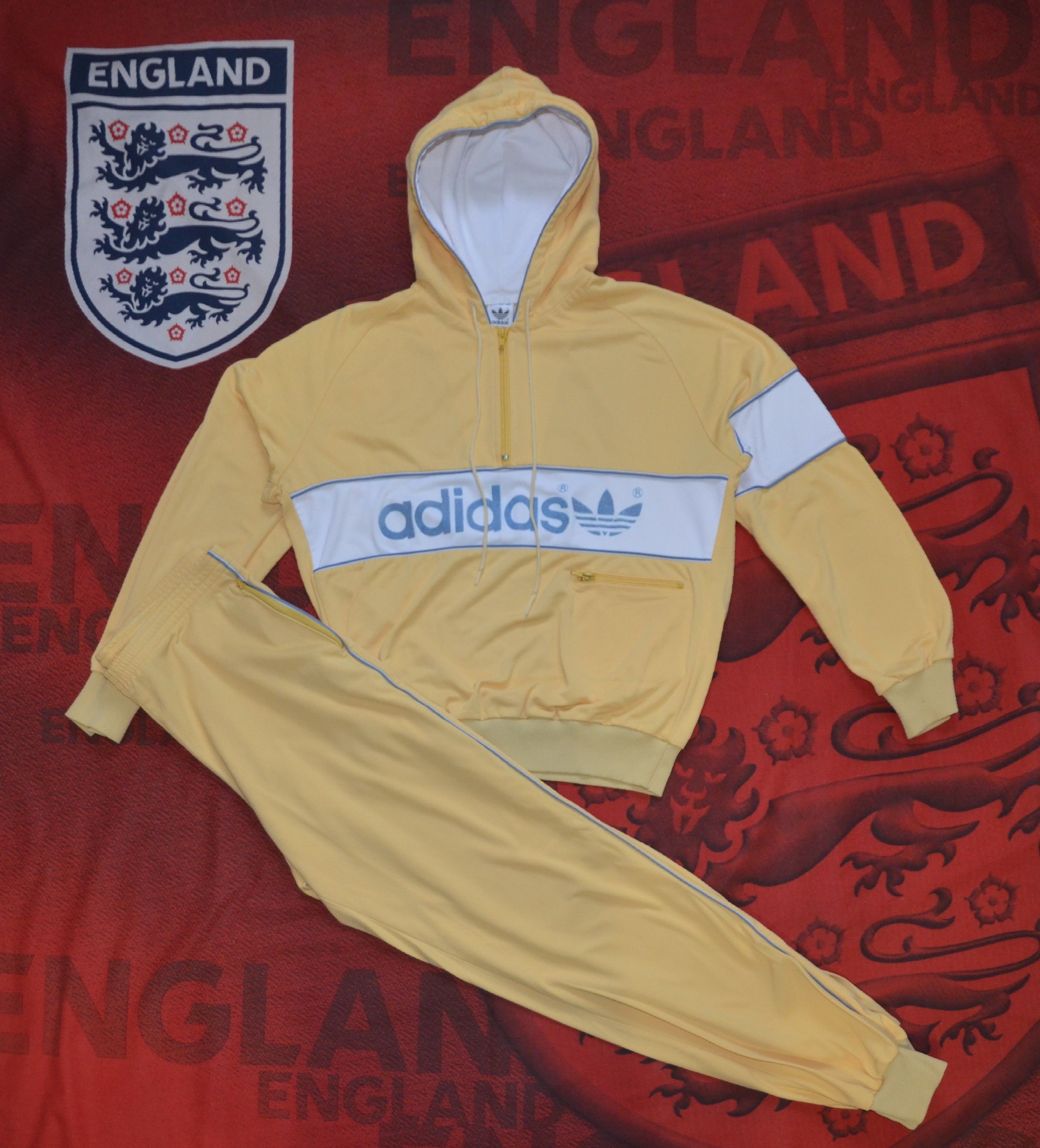 Adidas Vintage 80s Adidas Women Tracksuit Hoodie SizeL WestGermany Size 42L - 17 Thumbnail