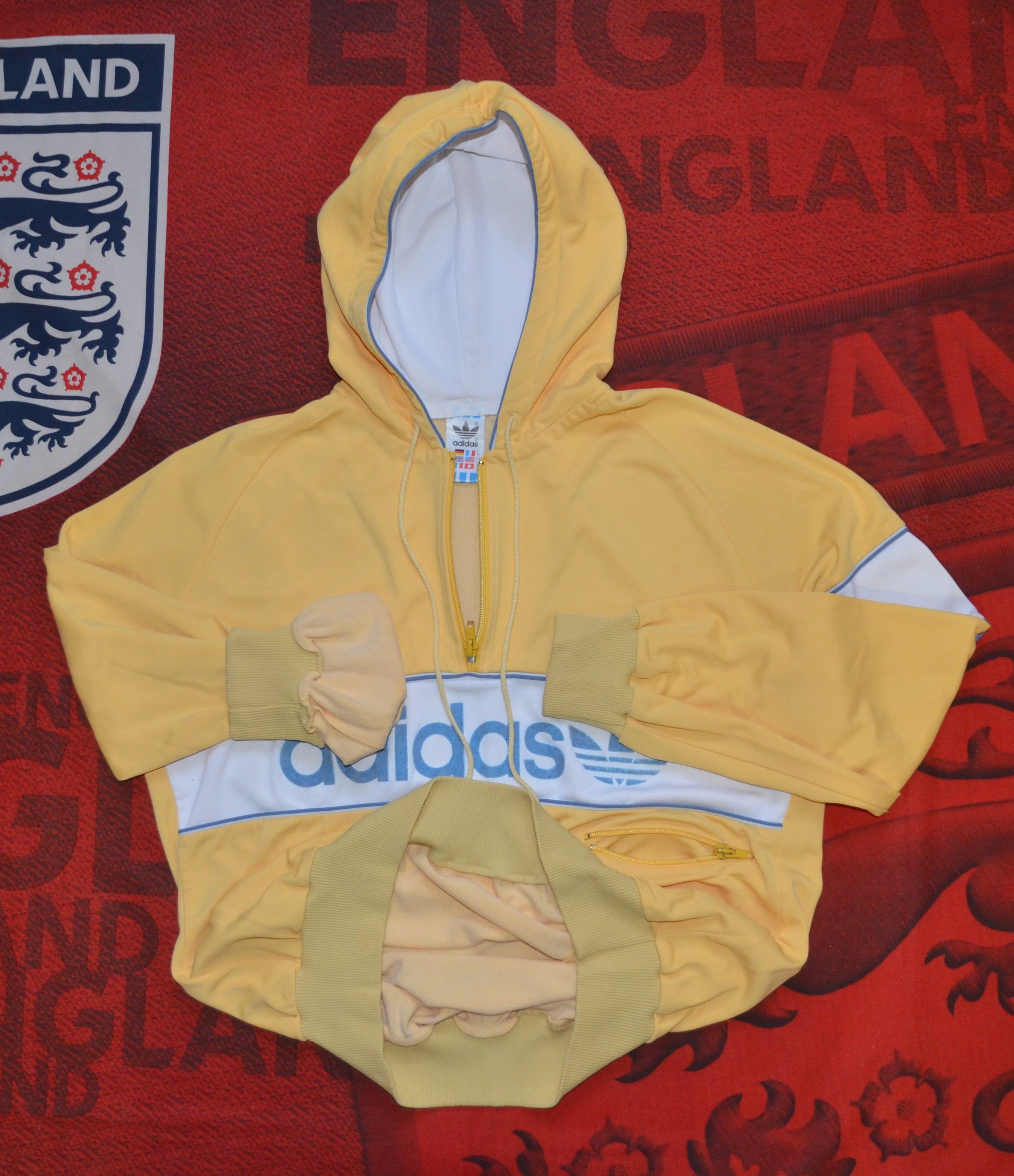 Adidas Vintage 80s Adidas Women Tracksuit Hoodie SizeL WestGermany Size 42L - 20 Thumbnail
