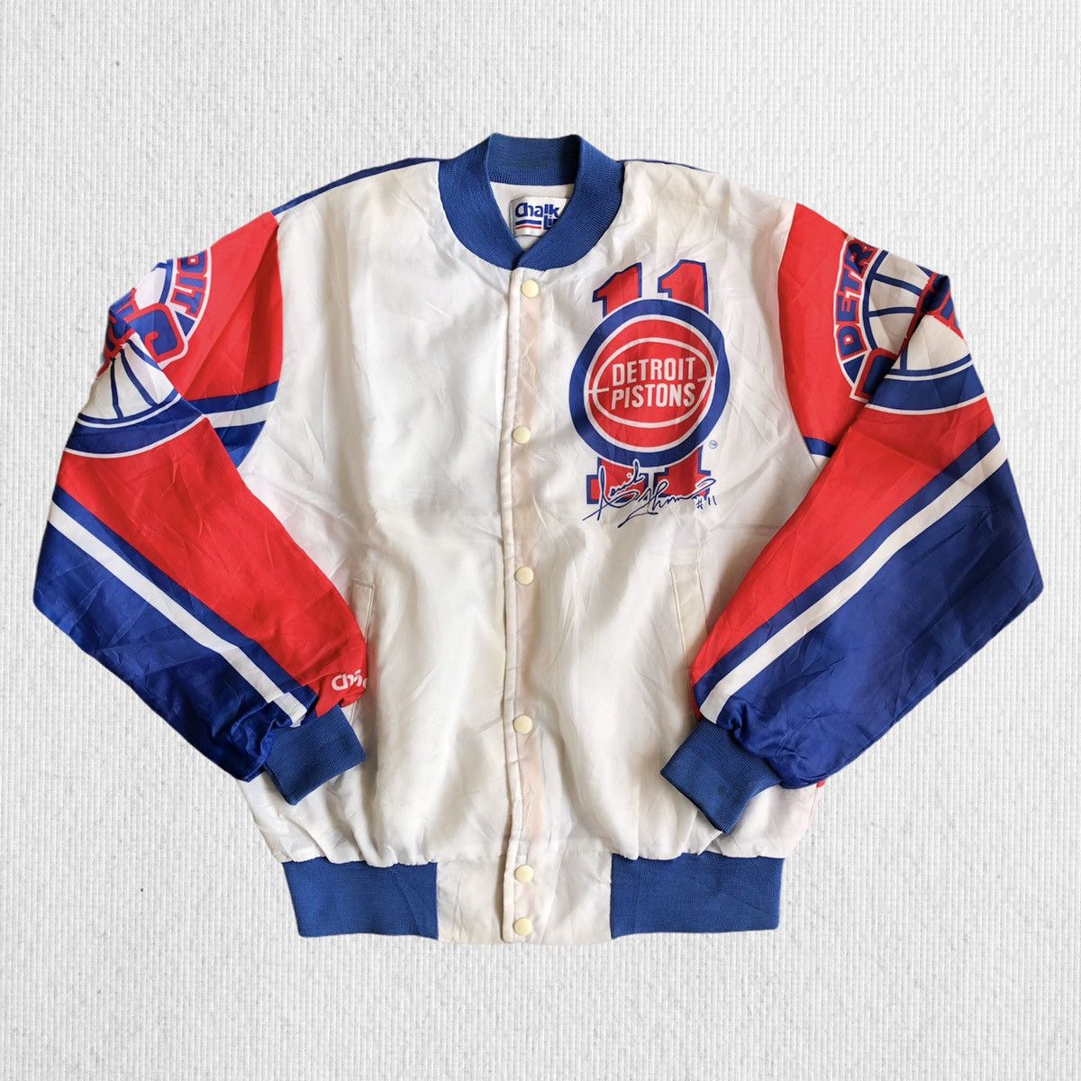 Chalk Line × Vintage Vintage 90’s Detroit Piston Isiah Homas Light Jacket Size US M / EU 48-50 / 2 - 2 Thumbnail