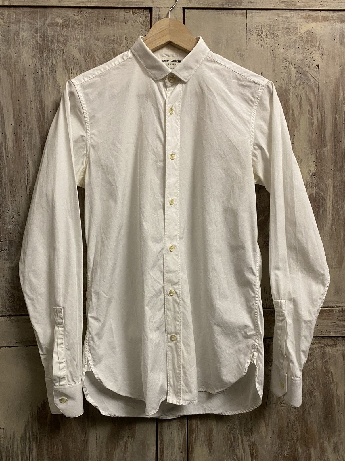 Saint Laurent Paris Saint Laurent white shirt 37 men asymmetrical  