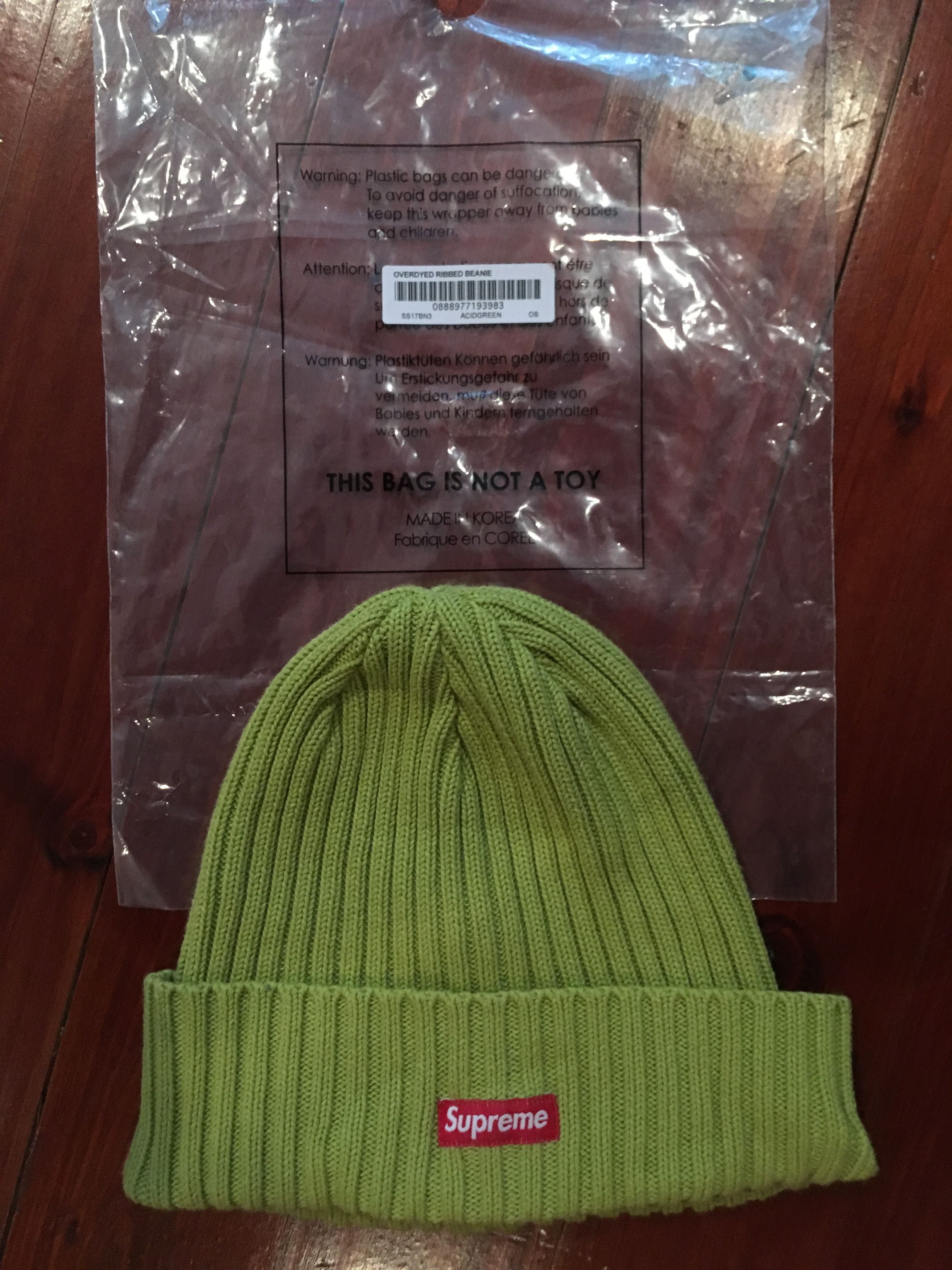 Supreme Overdyed Beanie Green | Grailed