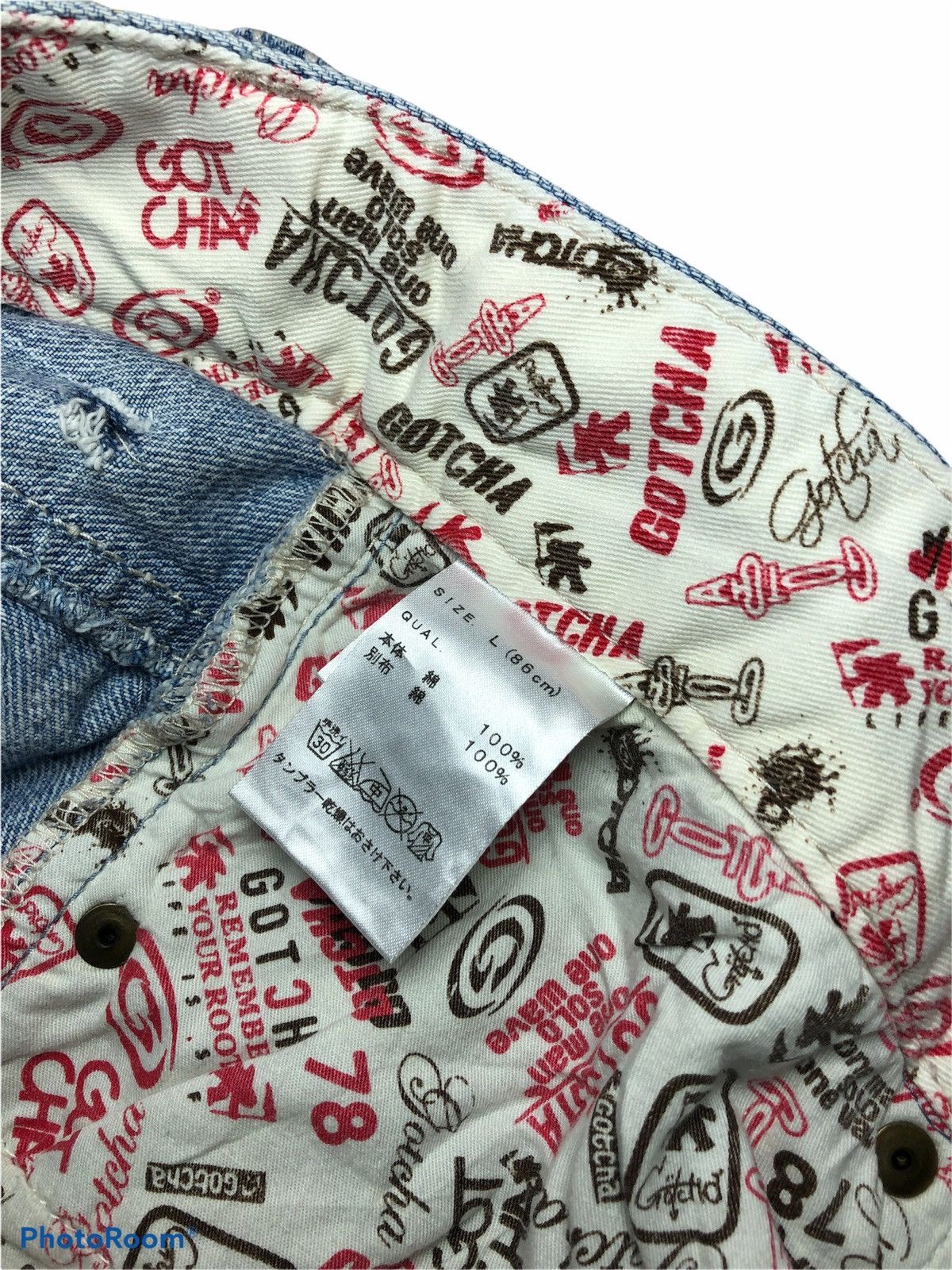 Gotcha GOTCHA Buckle Back Distressed Patches Denim Size US 34 / EU 50 - 8 Thumbnail