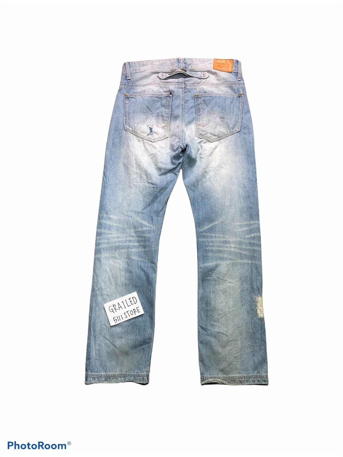 Gotcha GOTCHA Buckle Back Distressed Patches Denim Size US 34 / EU 50 - 2 Thumbnail