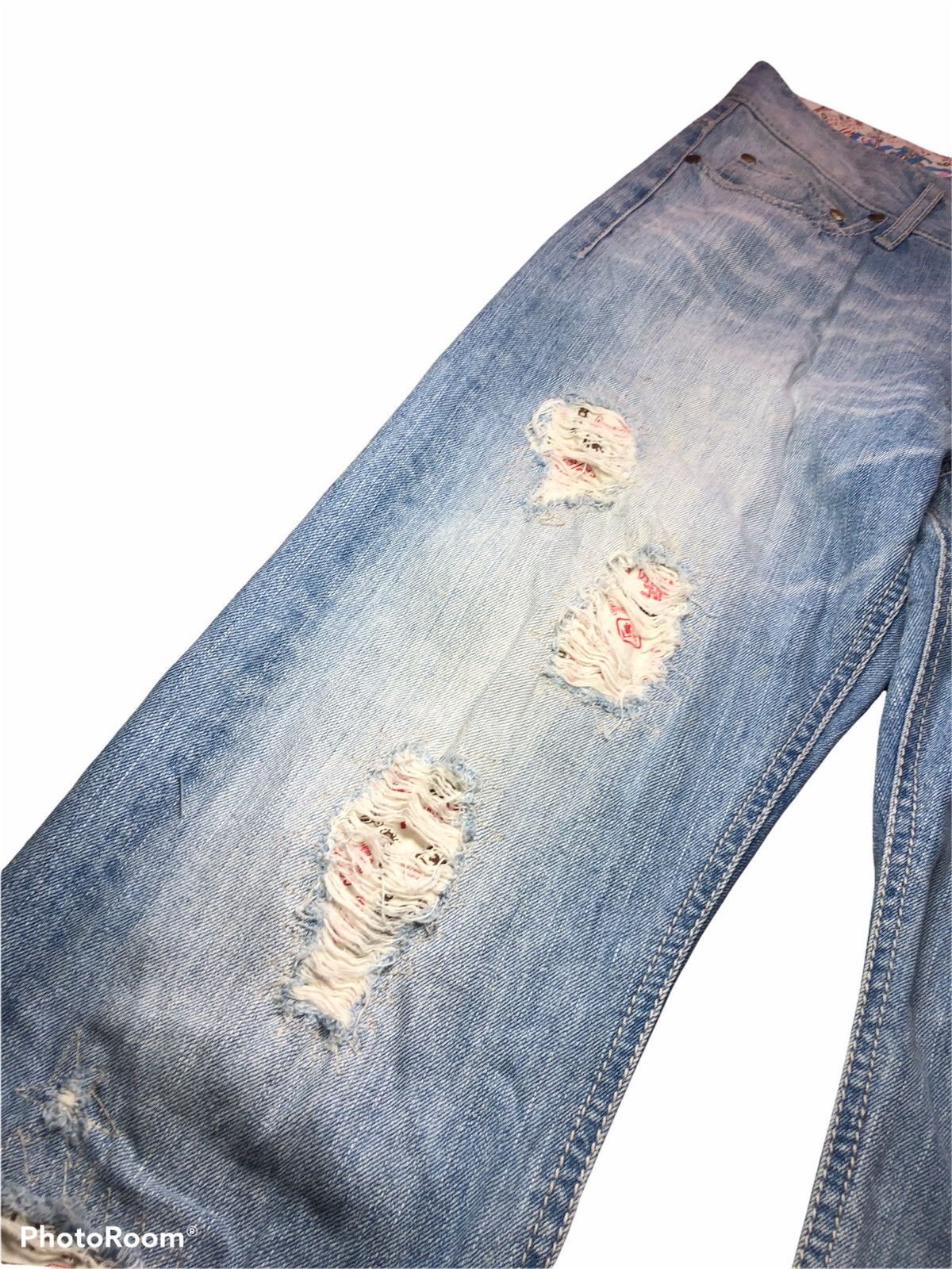 Gotcha GOTCHA Buckle Back Distressed Patches Denim Size US 34 / EU 50 - 5 Thumbnail