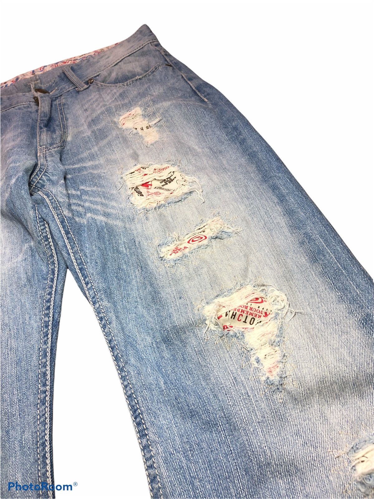 Gotcha GOTCHA Buckle Back Distressed Patches Denim Size US 34 / EU 50 - 4 Thumbnail