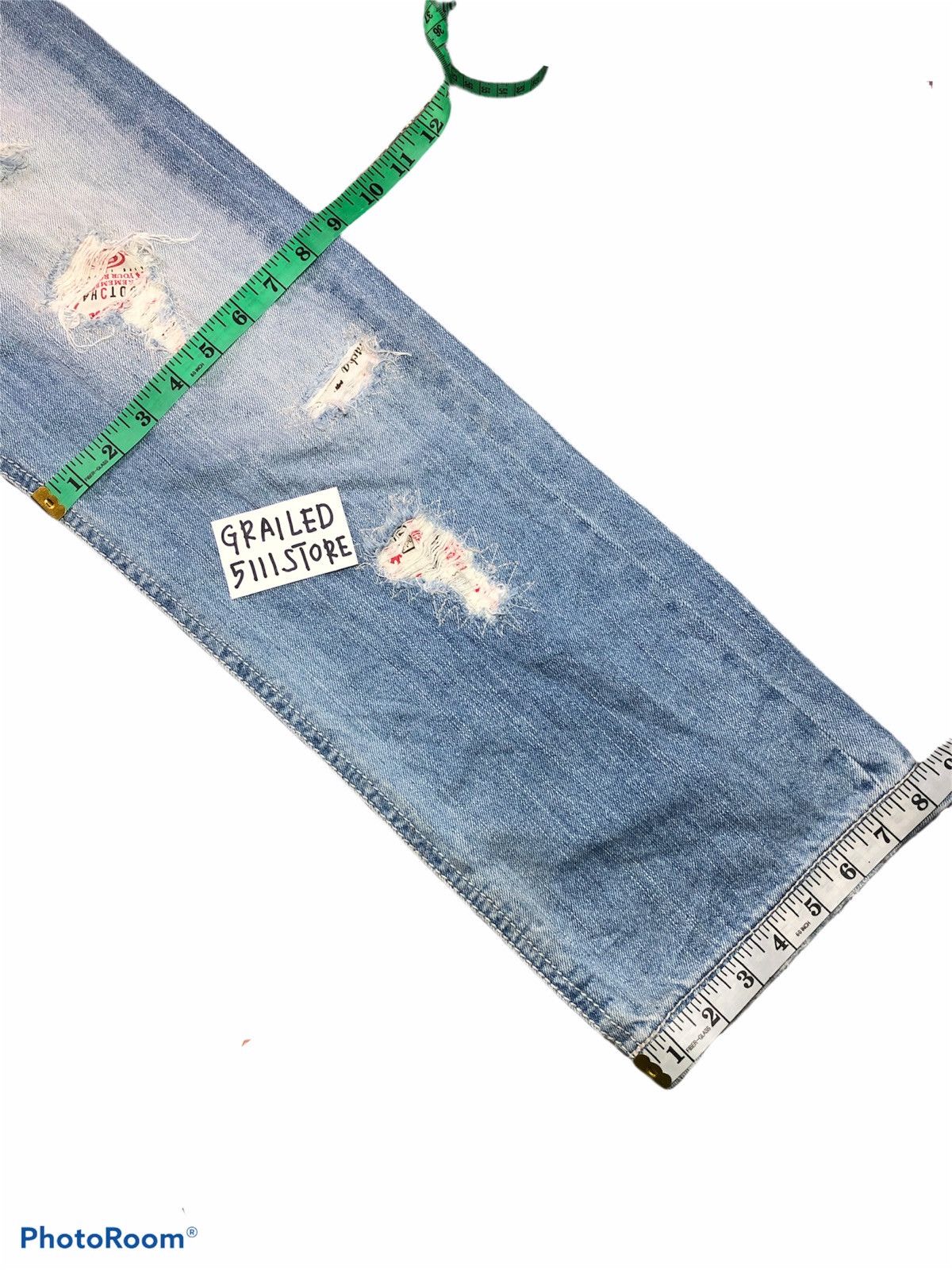 Gotcha GOTCHA Buckle Back Distressed Patches Denim Size US 34 / EU 50 - 10 Thumbnail