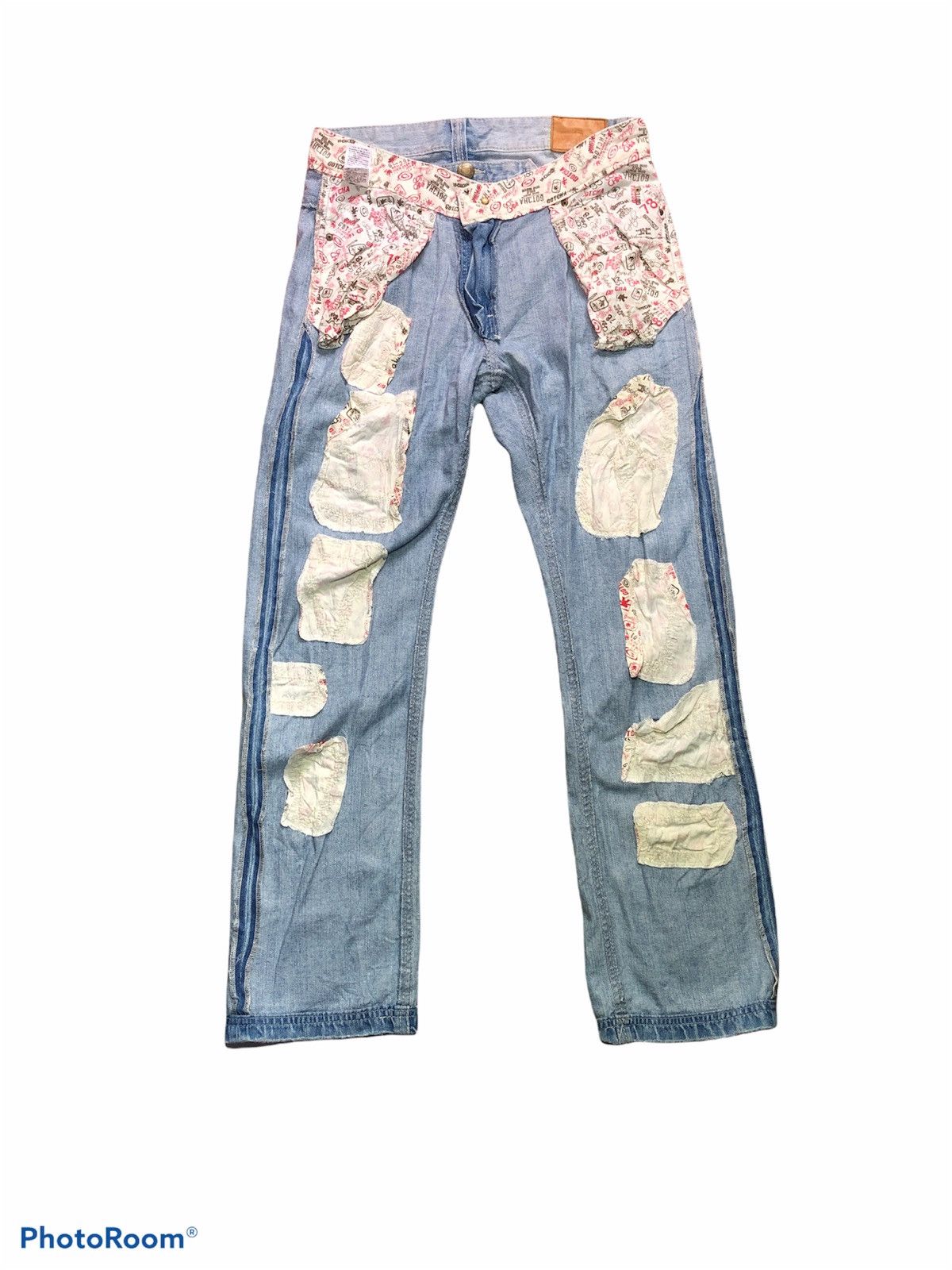 Gotcha GOTCHA Buckle Back Distressed Patches Denim Size US 34 / EU 50 - 6 Thumbnail