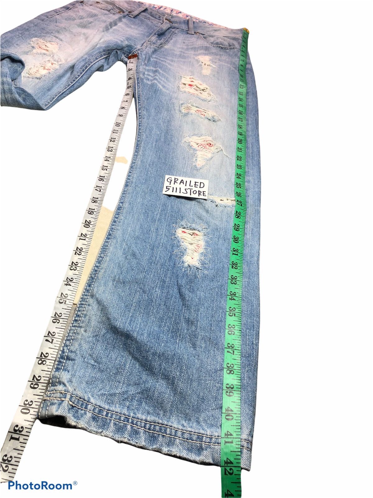 Gotcha GOTCHA Buckle Back Distressed Patches Denim Size US 34 / EU 50 - 11 Thumbnail