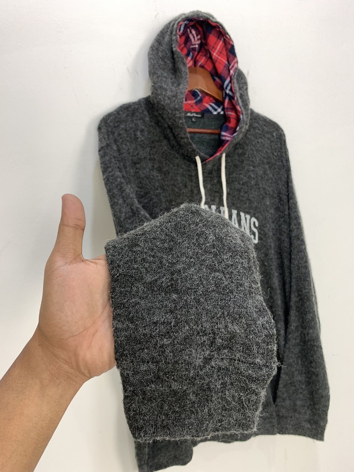 Designer × Sports Specialties MINDGAMES NEW ORLEANS LOUISIANA Mohair Hoodie Sweater Jacket Size L / US 10 / IT 46 - 12 Thumbnail