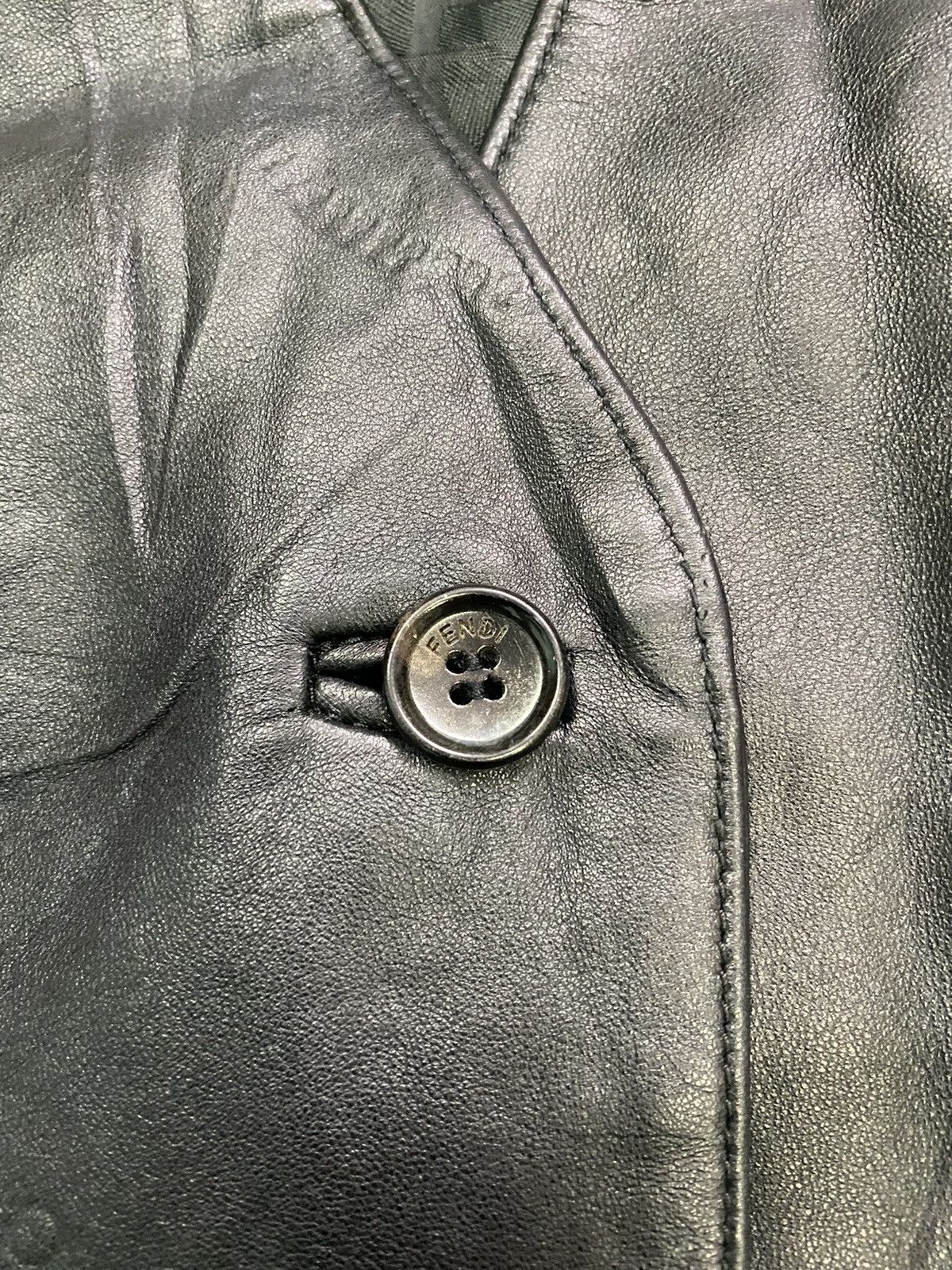 Fendi × Vintage VINTAGE FENDI MONOGRAM LEATHER VEST Size US S / EU 44-46 / 1 - 5 Thumbnail