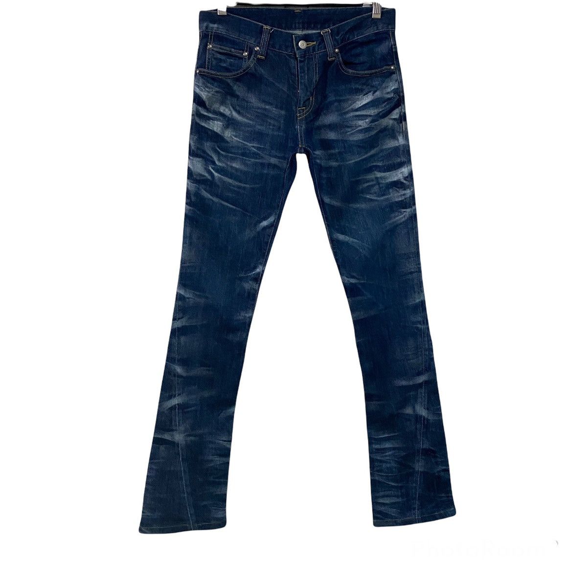 Tornado Mart Tornado Mart Whisker Denim Flare Jeans Size US 30 / EU 46 - 1 Thumbnail