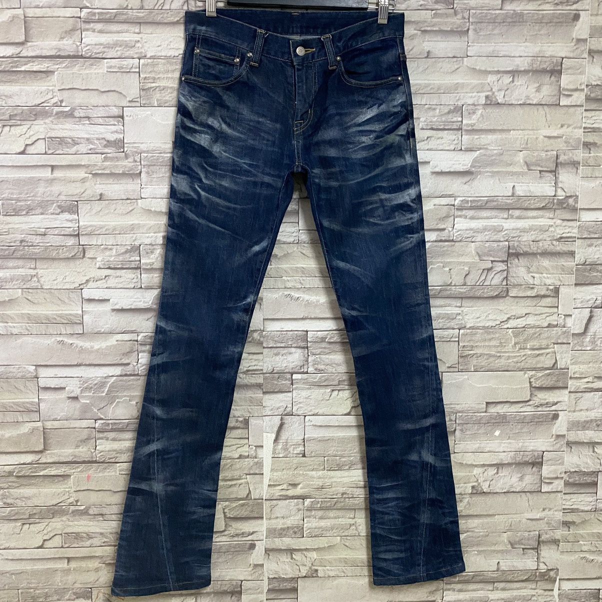 Tornado Mart Tornado Mart Whisker Denim Flare Jeans Size US 30 / EU 46 - 3 Thumbnail