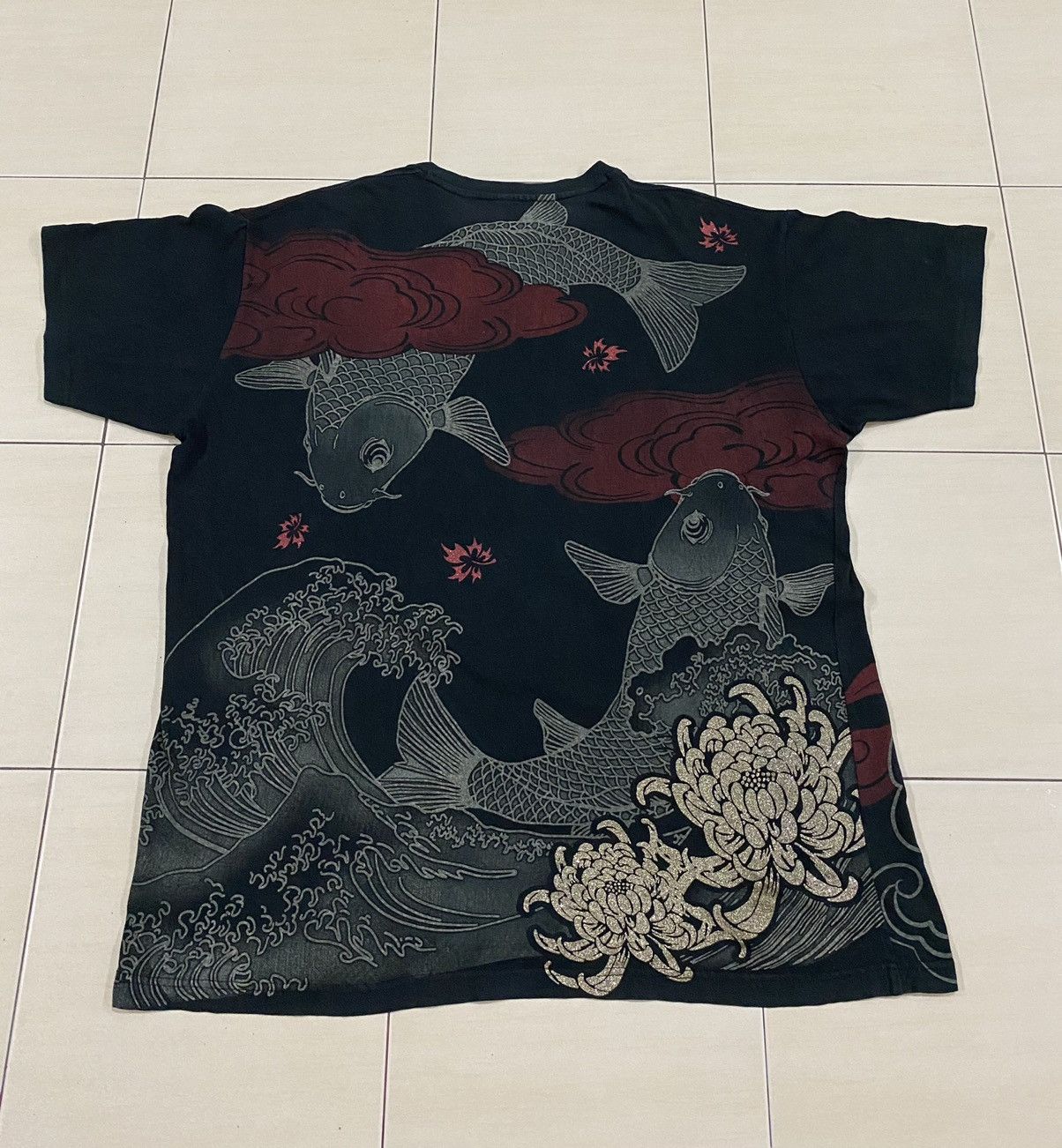 Japanese Brand Japanese tradition X Koi Fish Sukajan Overprint t shirt Size US XXL / EU 58 / 5 - 1 Thumbnail