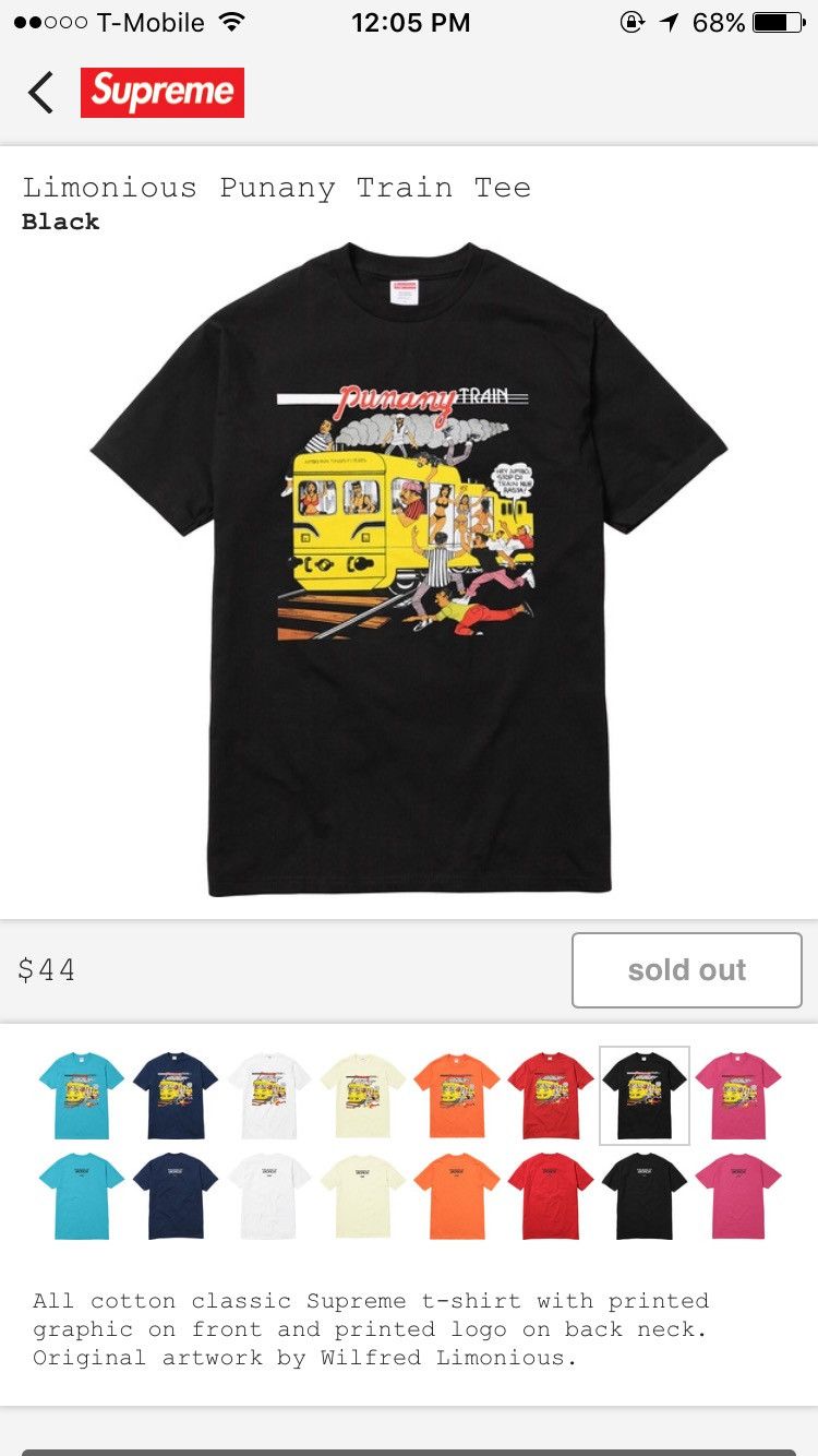 Supreme Limonious Punany Train Tee Grailed