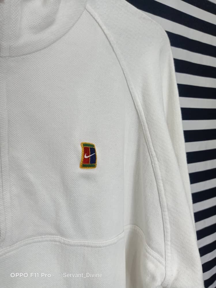 Nike × Vintage Vintage Nike Tennis Court Sweatshirt Half Zipper Size US M / EU 48-50 / 2 - 2 Thumbnail